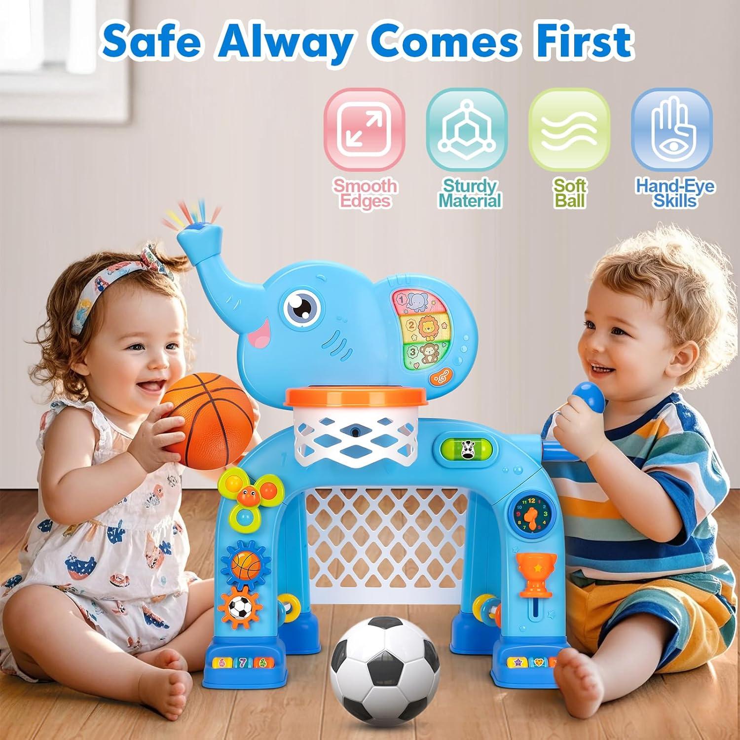 Aro de Baloncesto y Meta de Fútbol Gmaophy para Niños 1-3 Años