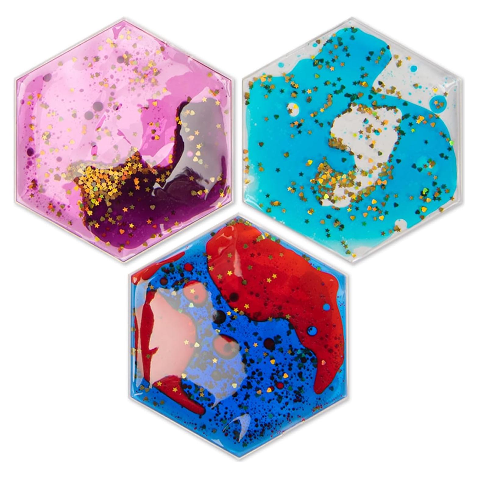 Azulejos Sensoriales Líquidos Art3d - Paquete de 3 Multicolor