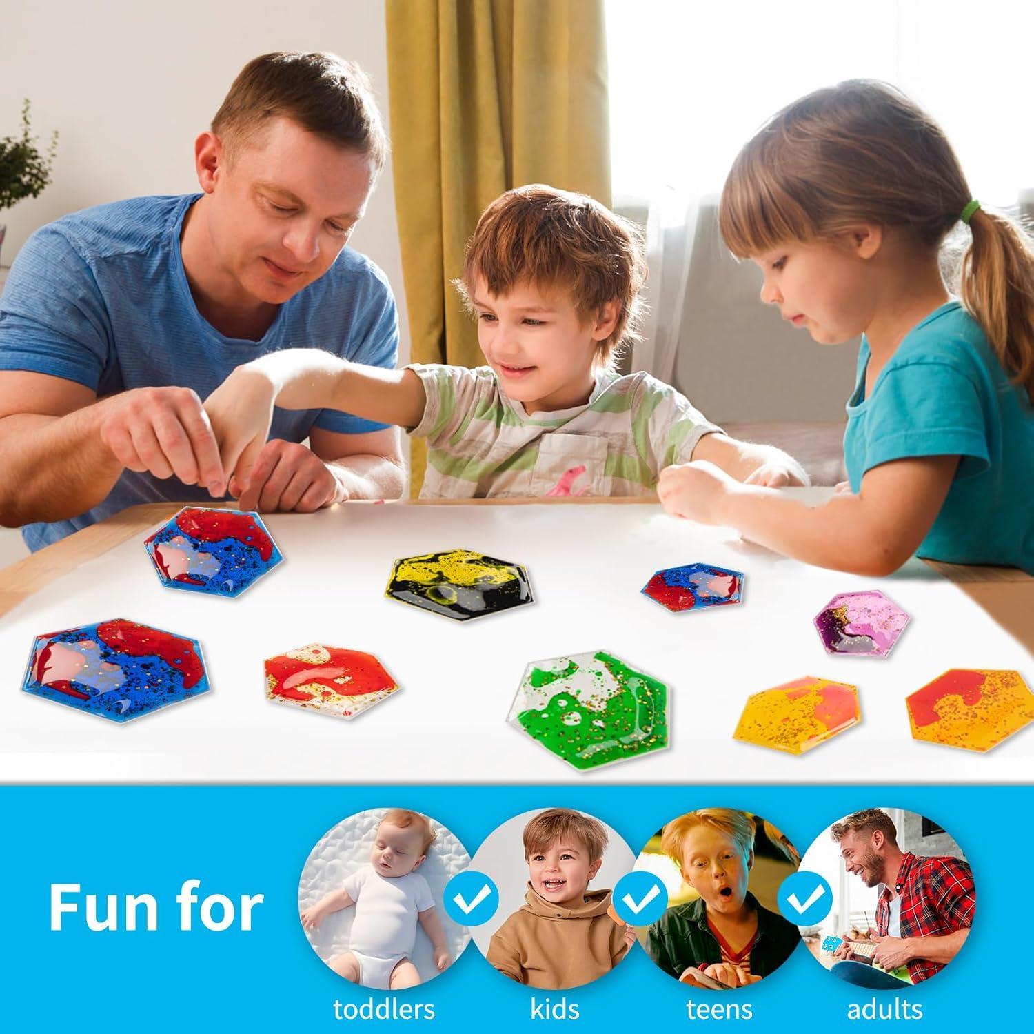 Azulejos Sensoriales Líquidos Art3d - Paquete de 3 Multicolor