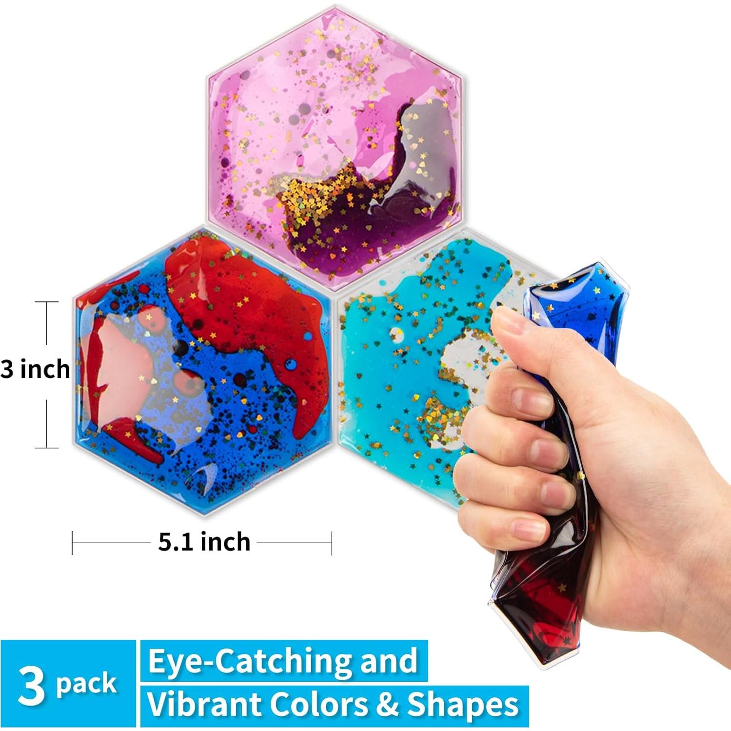 Azulejos Sensoriales Líquidos Art3d - Paquete de 3 Multicolor