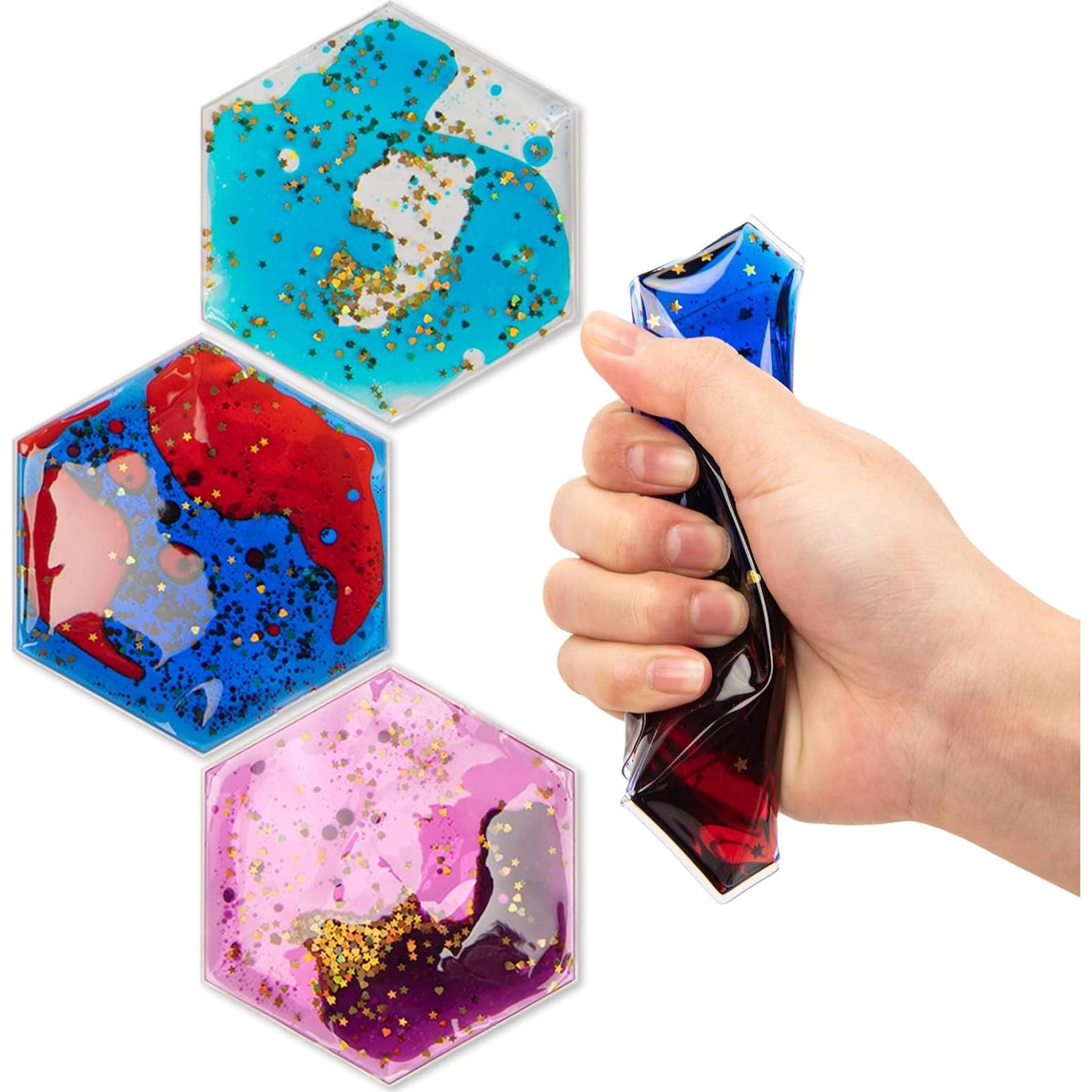 Azulejos Sensoriales Líquidos Art3d - Paquete de 3 Multicolor