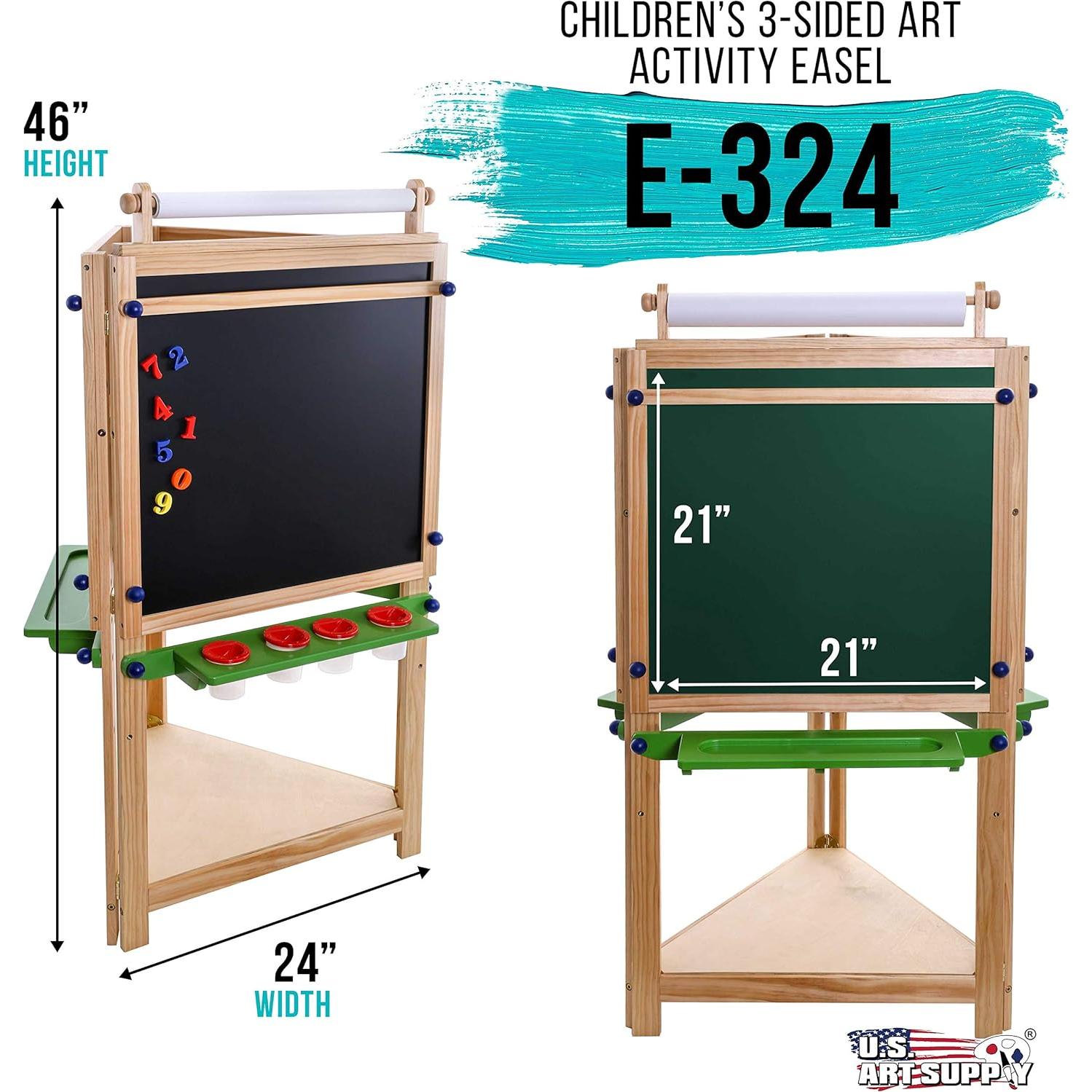 Caballete Infantil de 3 Lados Suministro de Arte 1.17m Pino