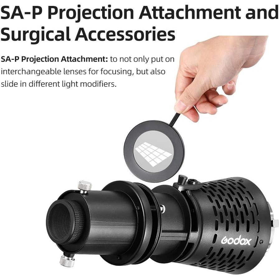 Kit Godox SA-17 con proyector SA-P y accesorios de luz