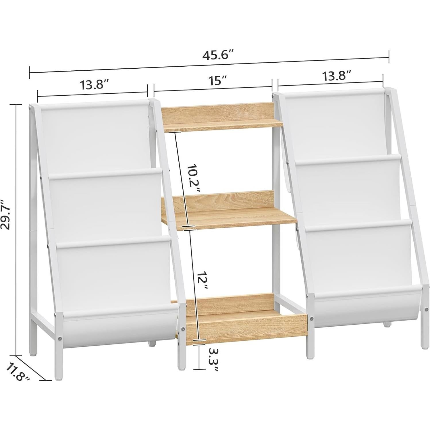 Estantería Infantil MAHANCRIS 3 Niveles Natural Almacenamiento
