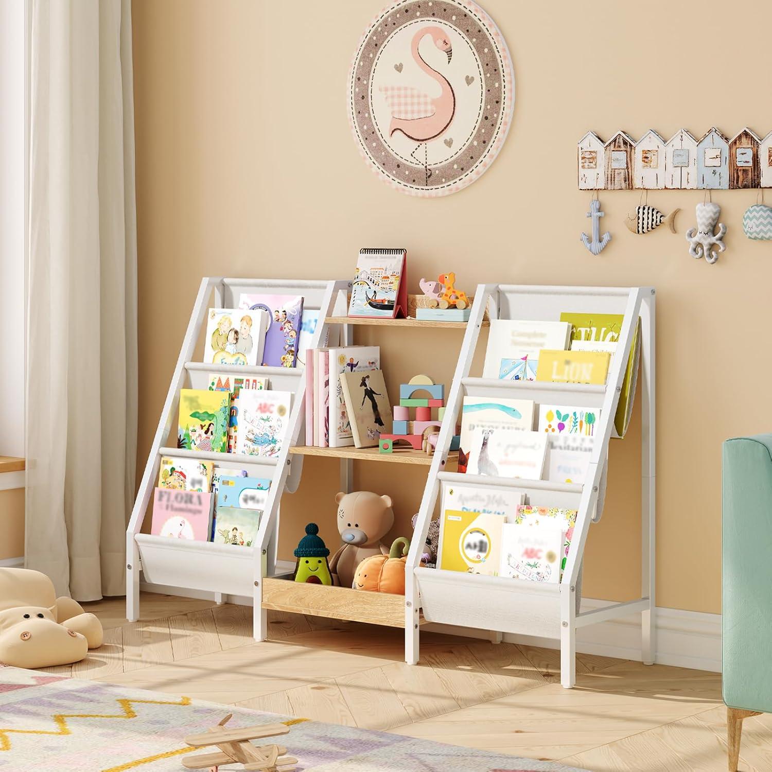 Estantería Infantil MAHANCRIS 3 Niveles Natural Almacenamiento