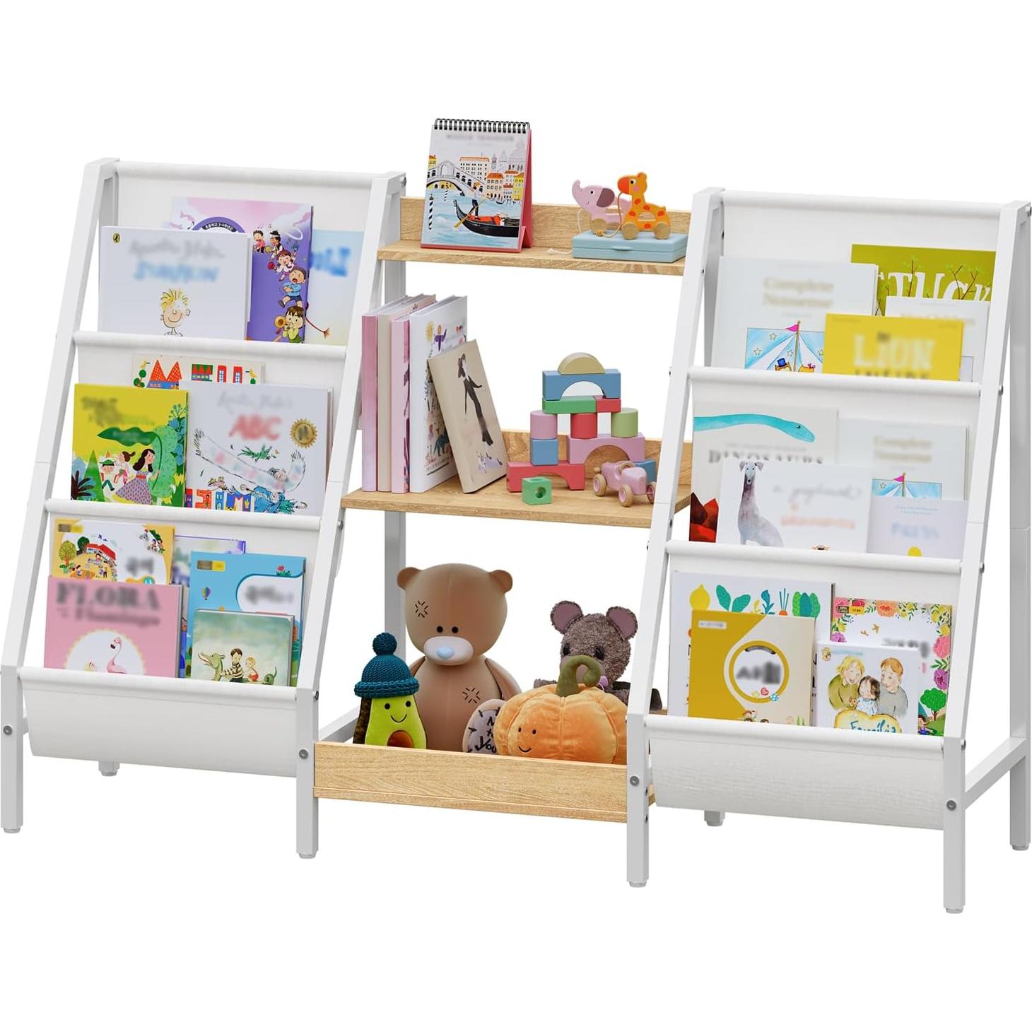 Estantería Infantil MAHANCRIS 3 Niveles Natural Almacenamiento