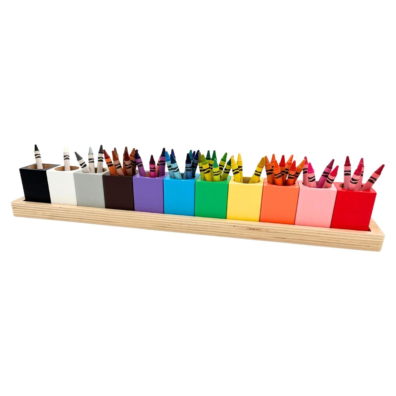 Soporte de Crayones Montessori OKKOSTAR - Organizador de Arte Grande