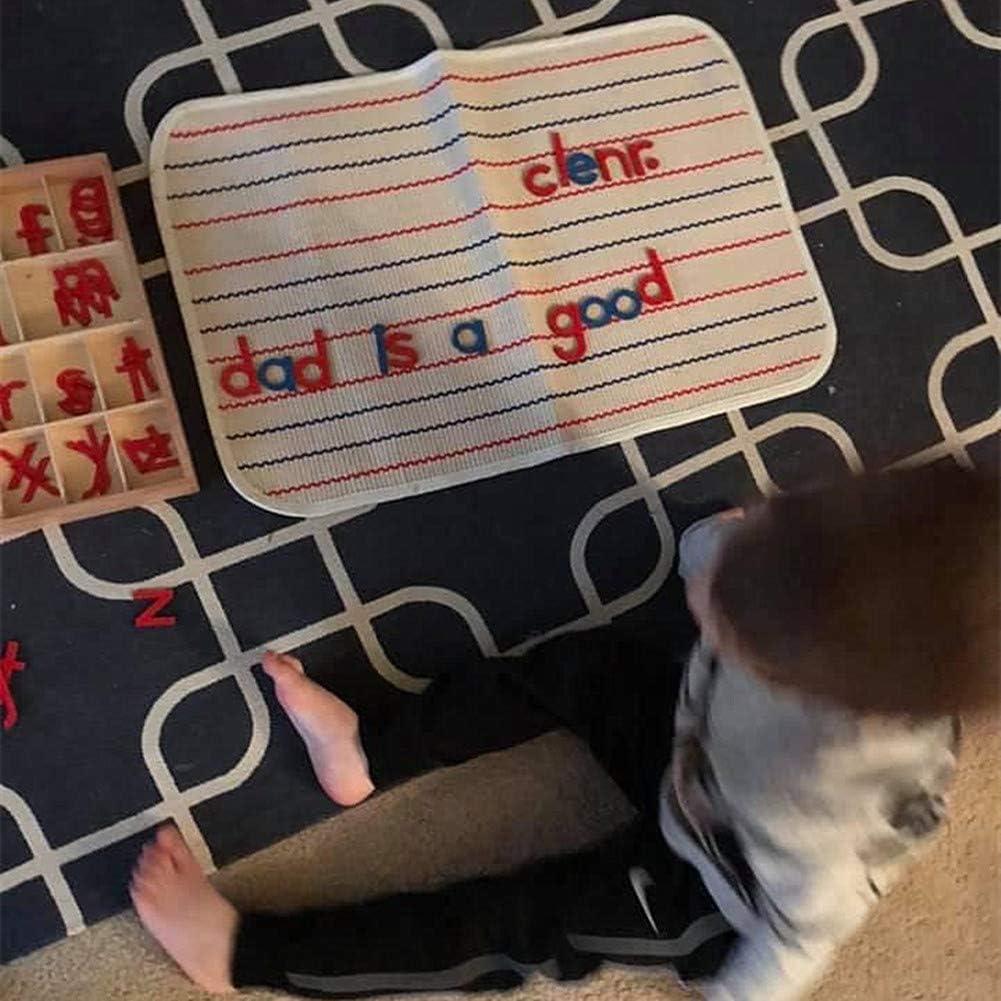 Alfombra Montessori UKELER 40x60 cm Rayas Coloridas Algodón