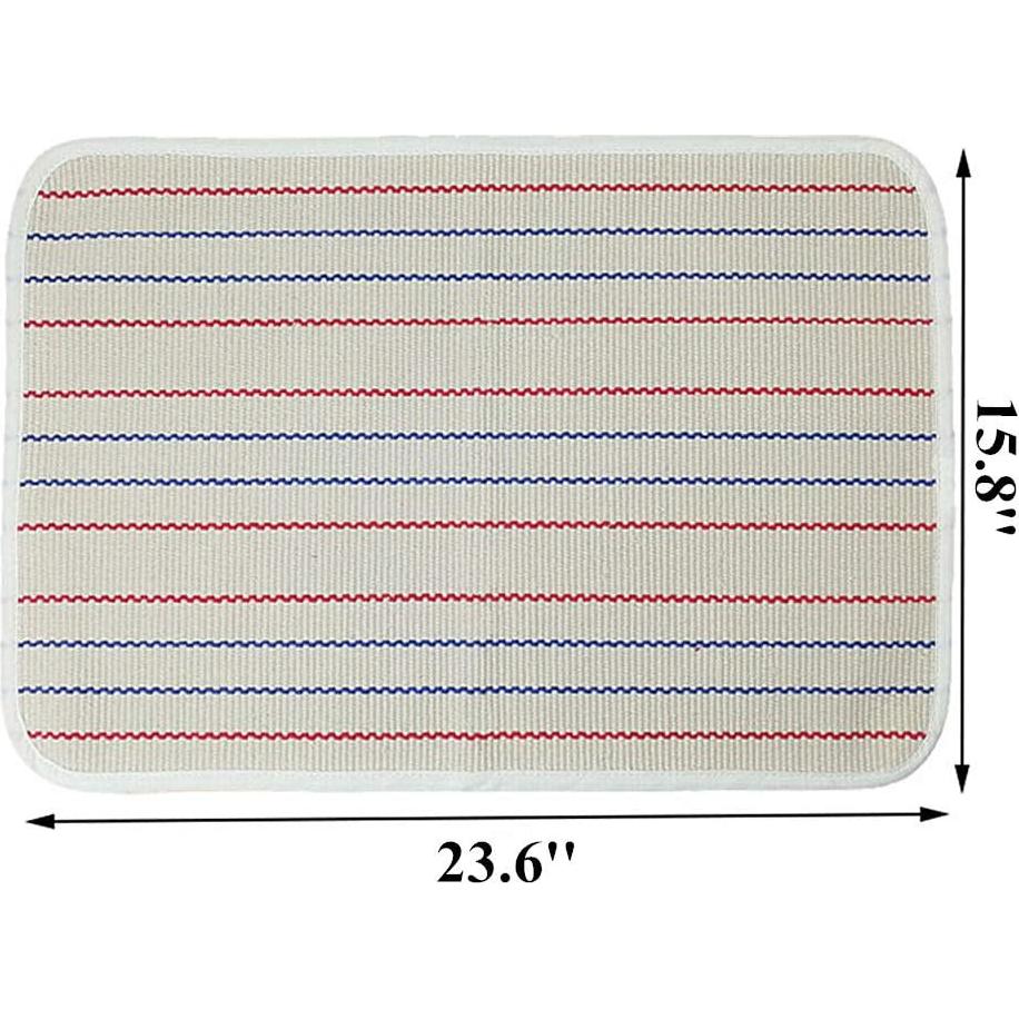 Alfombra Montessori UKELER 40x60 cm Rayas Coloridas Algodón