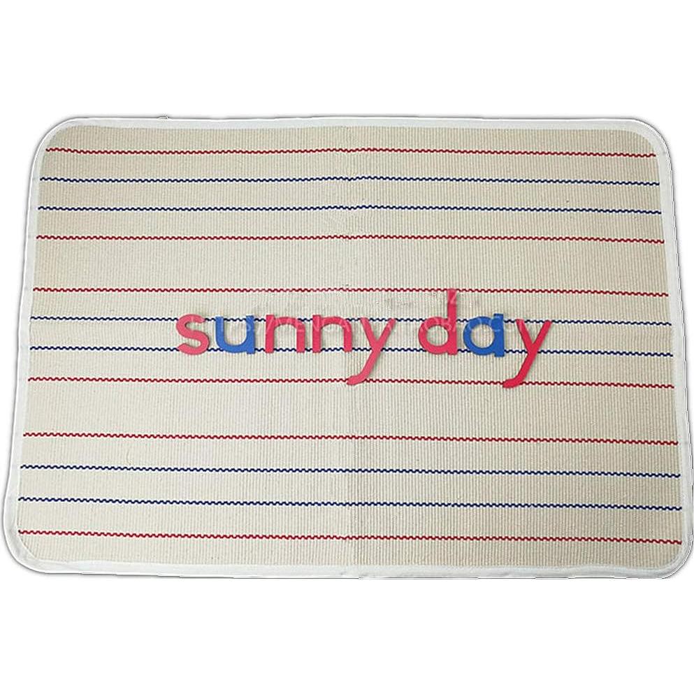 Alfombra Montessori UKELER 40x60 cm Rayas Coloridas Algodón