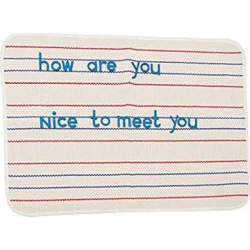 Alfombra Montessori UKELER 40x60 cm Rayas Coloridas Algodón