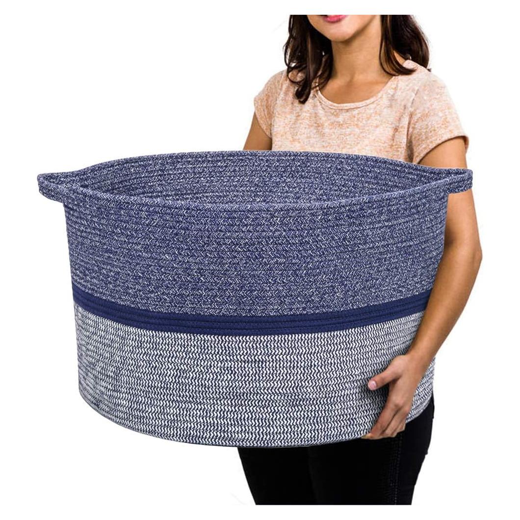 Cesta de Almacenamiento R RUNKA 56x36 cm Algodón Ecológico