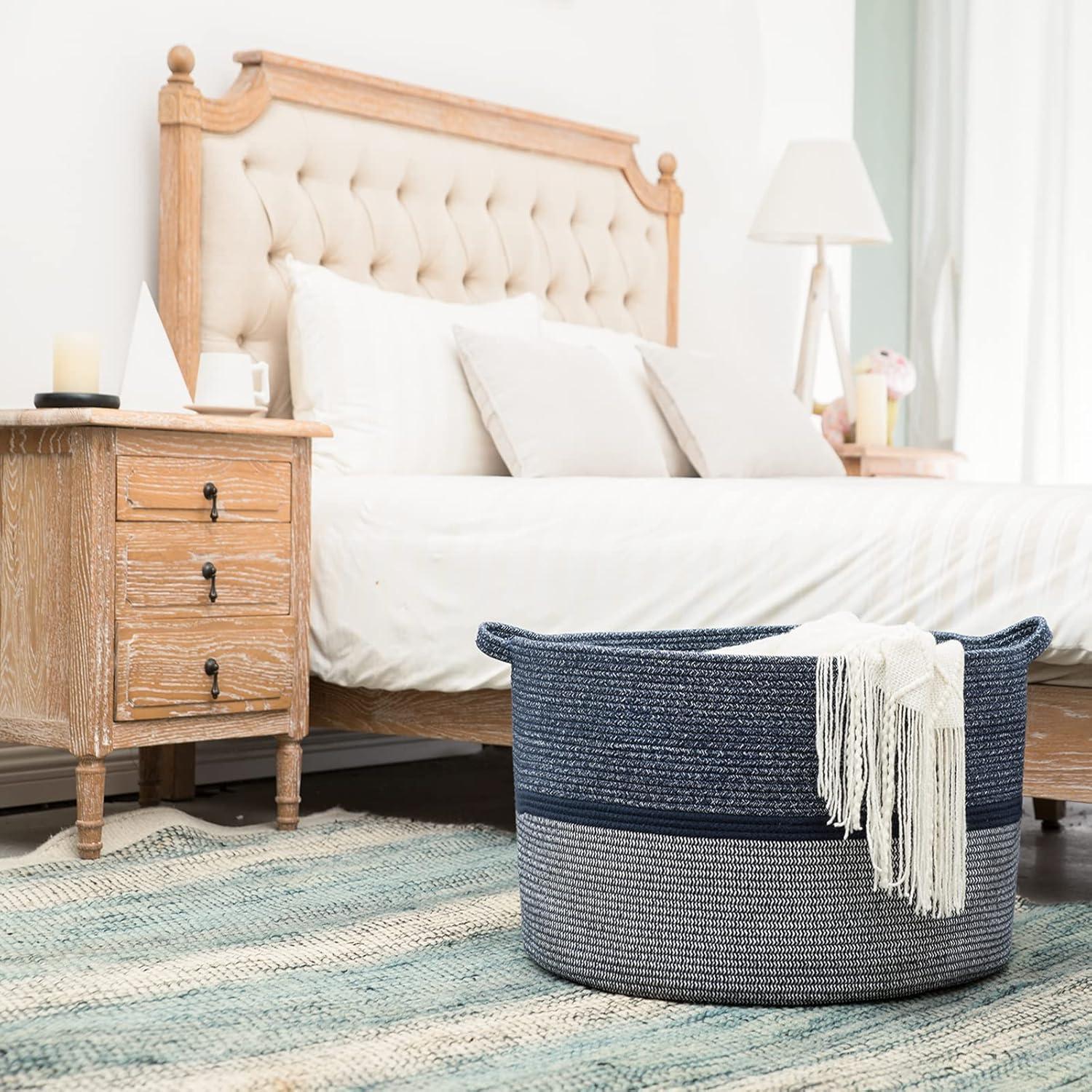 Cesta de Almacenamiento R RUNKA 56x36 cm Algodón Ecológico