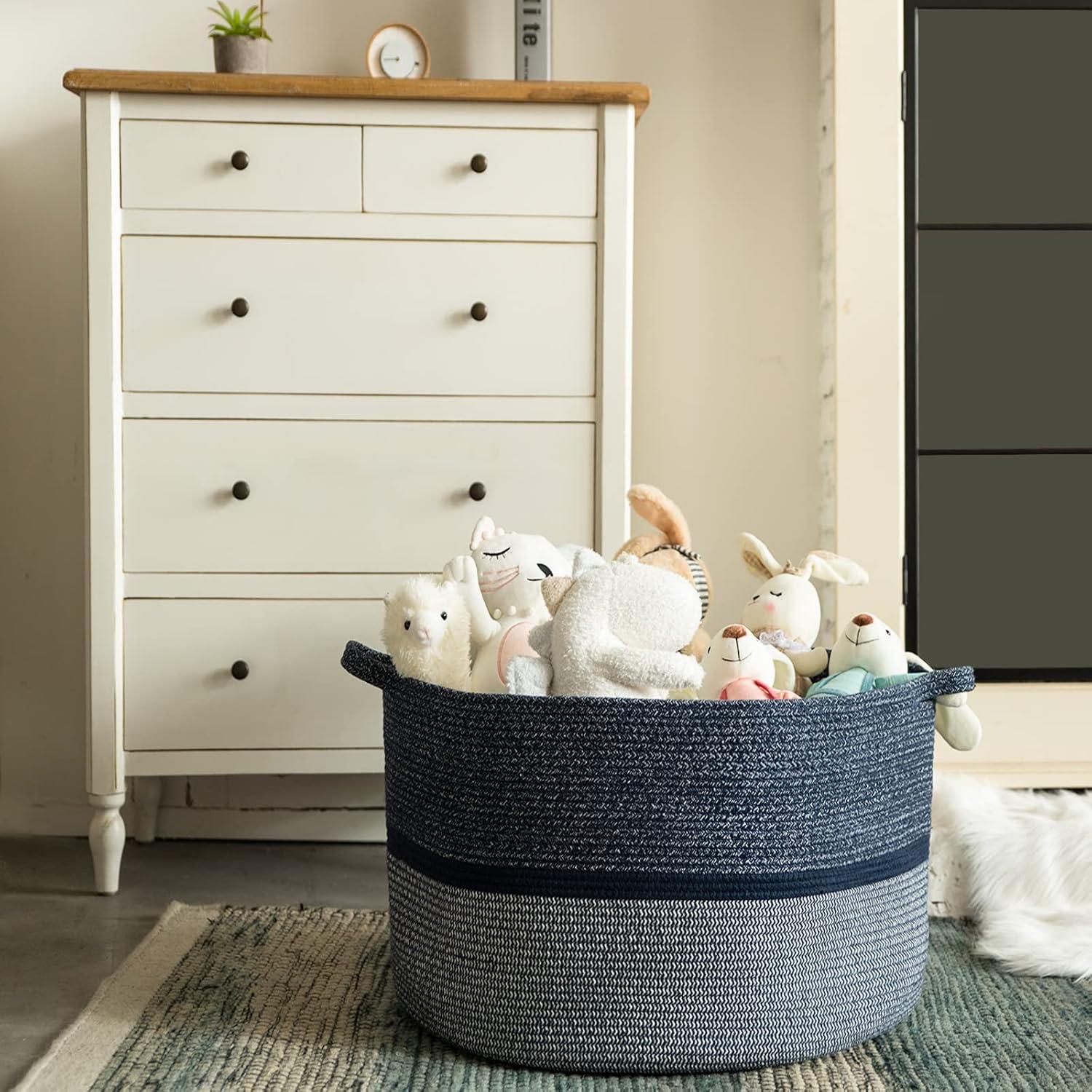 Cesta de Almacenamiento R RUNKA 56x36 cm Algodón Ecológico