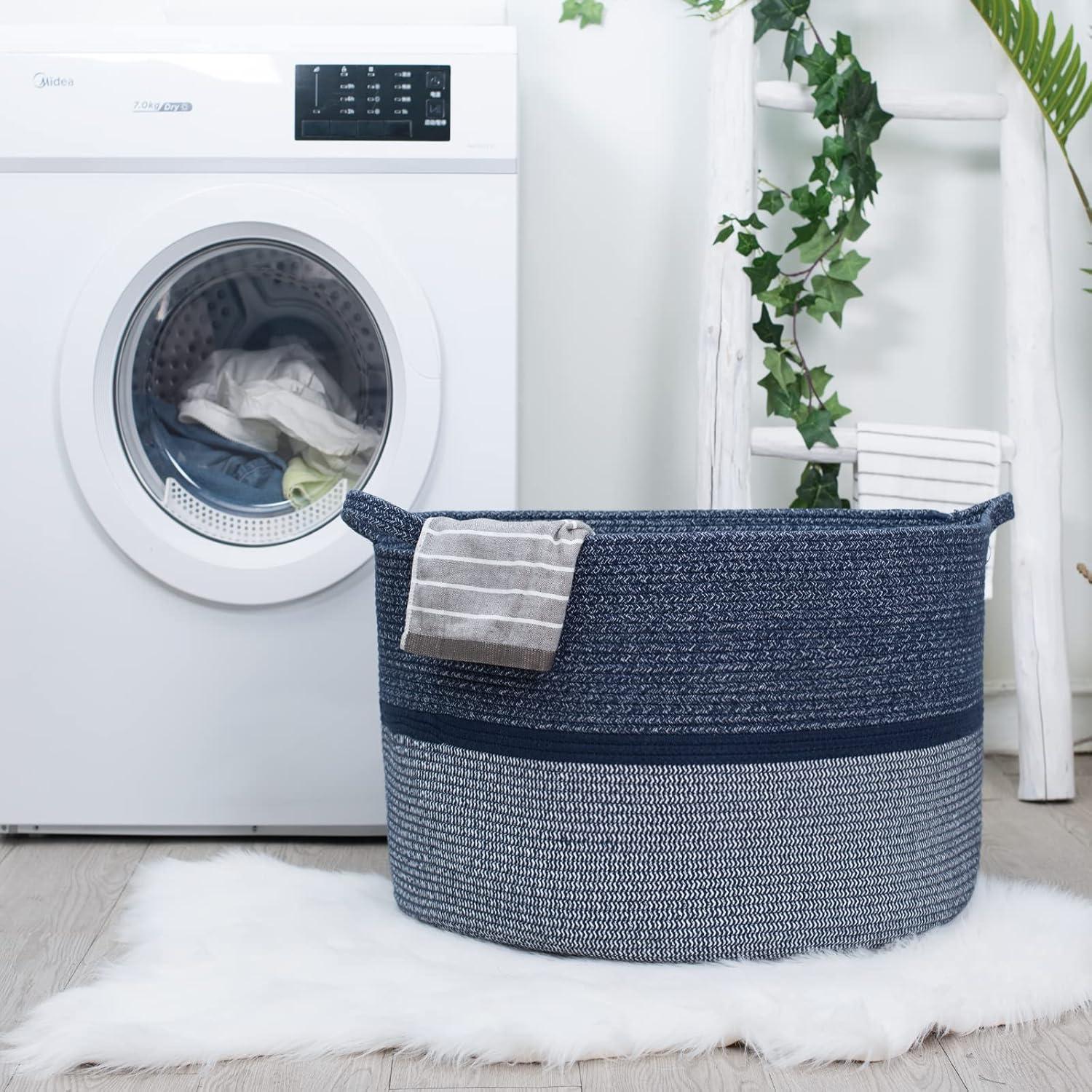 Cesta de Almacenamiento R RUNKA 56x36 cm Algodón Ecológico