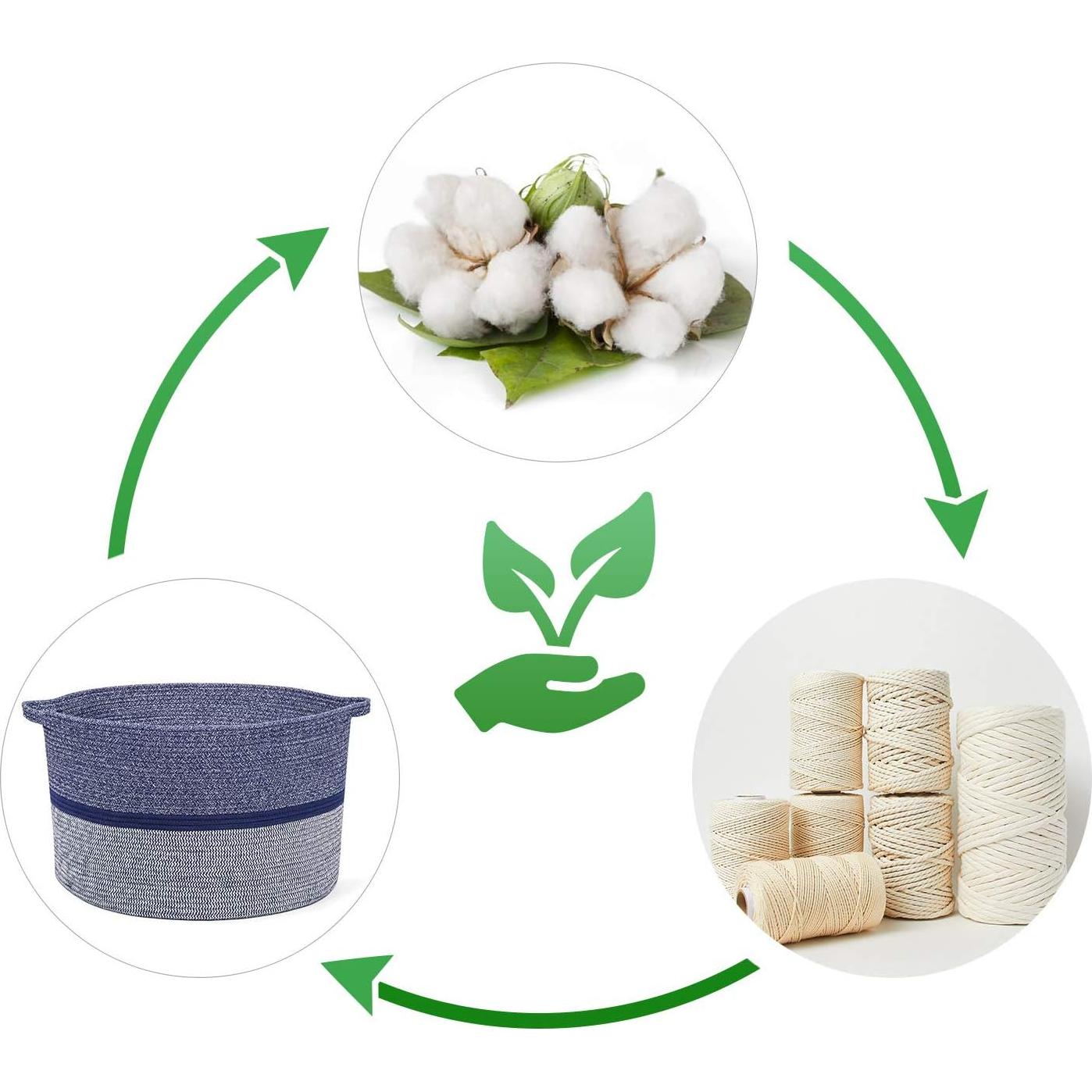 Cesta de Almacenamiento R RUNKA 56x36 cm Algodón Ecológico