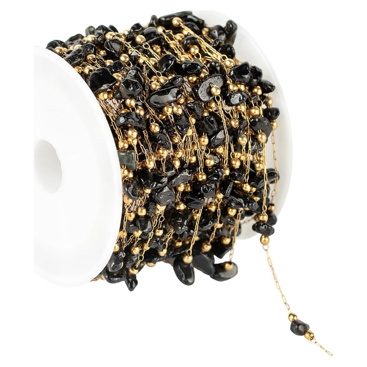 Cadena de Joyería de Piedra Negra 4 Metros UMAOKANG DIY