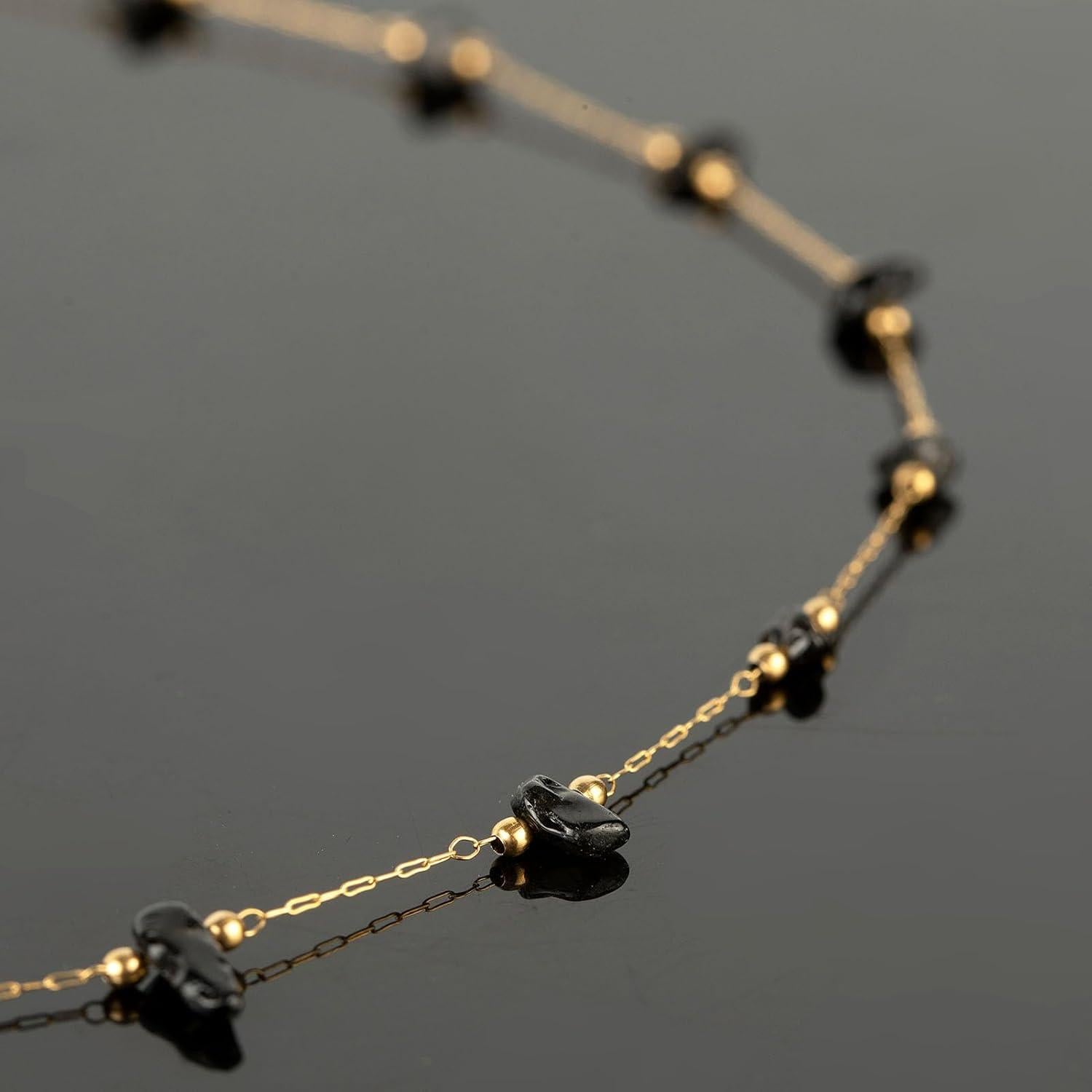 Cadena de Joyería de Piedra Negra 4 Metros UMAOKANG DIY