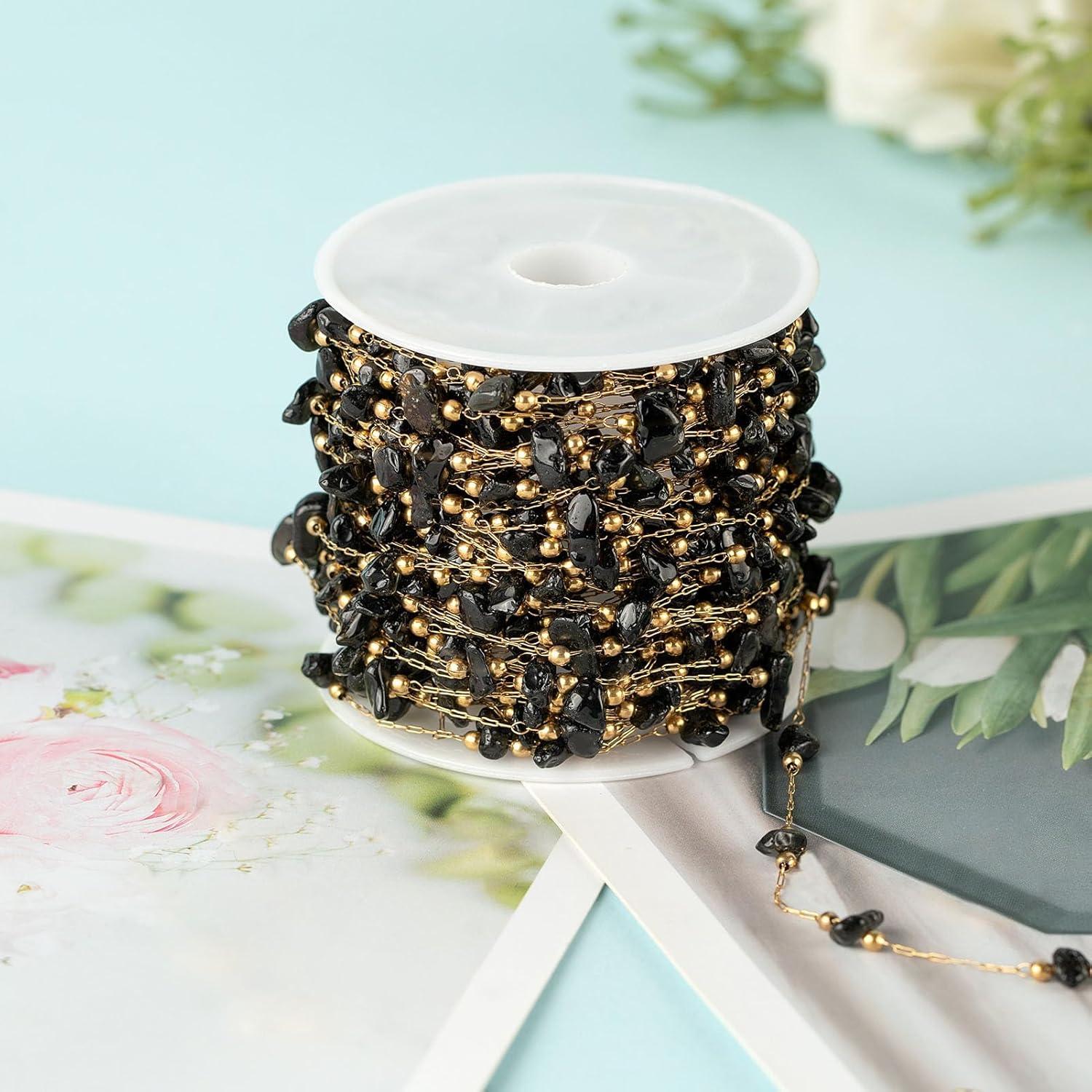 Cadena de Joyería de Piedra Negra 4 Metros UMAOKANG DIY