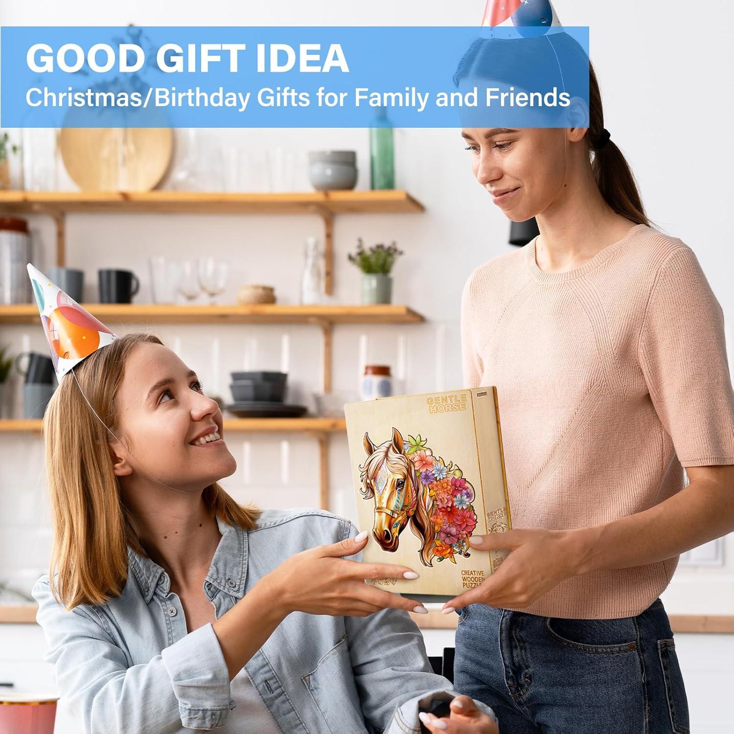 Rompecabezas de Madera Caballo NABYSHOP 100 Piezas 21.6x20.6cm