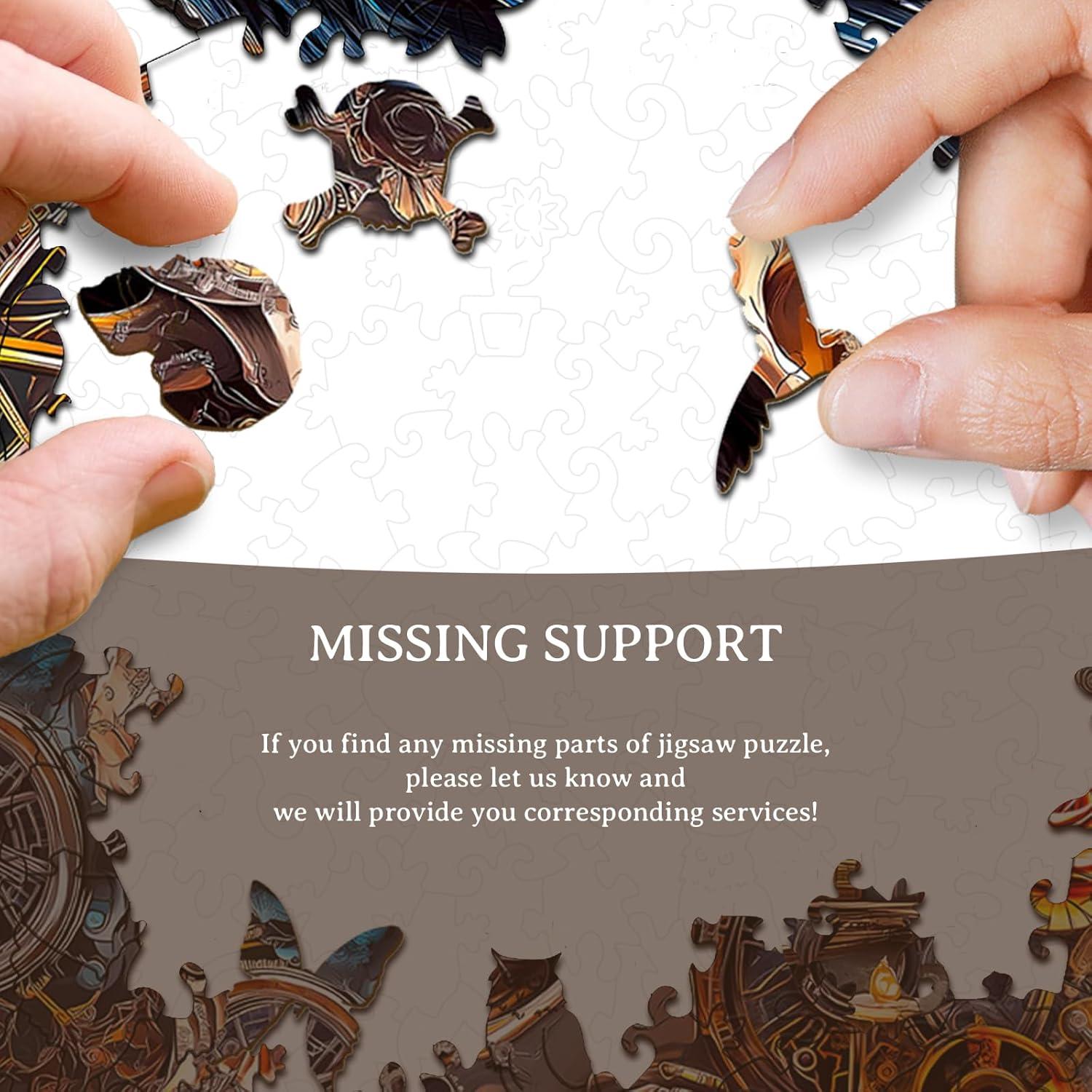 Rompecabezas de Madera KAAYEE 355 Piezas 3D Cuervo y Calavera