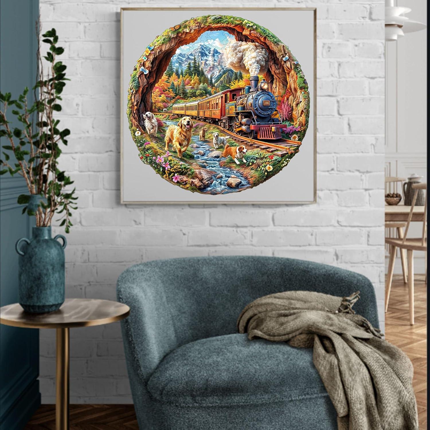 Rompecabezas de Madera KAAYEE 3D Perros Corriendo 285 Piezas