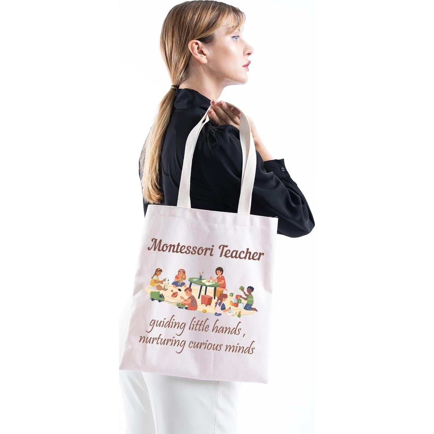 Bolsa Tote Montessori TSOTMO 32x21 cm Lona Impermeable