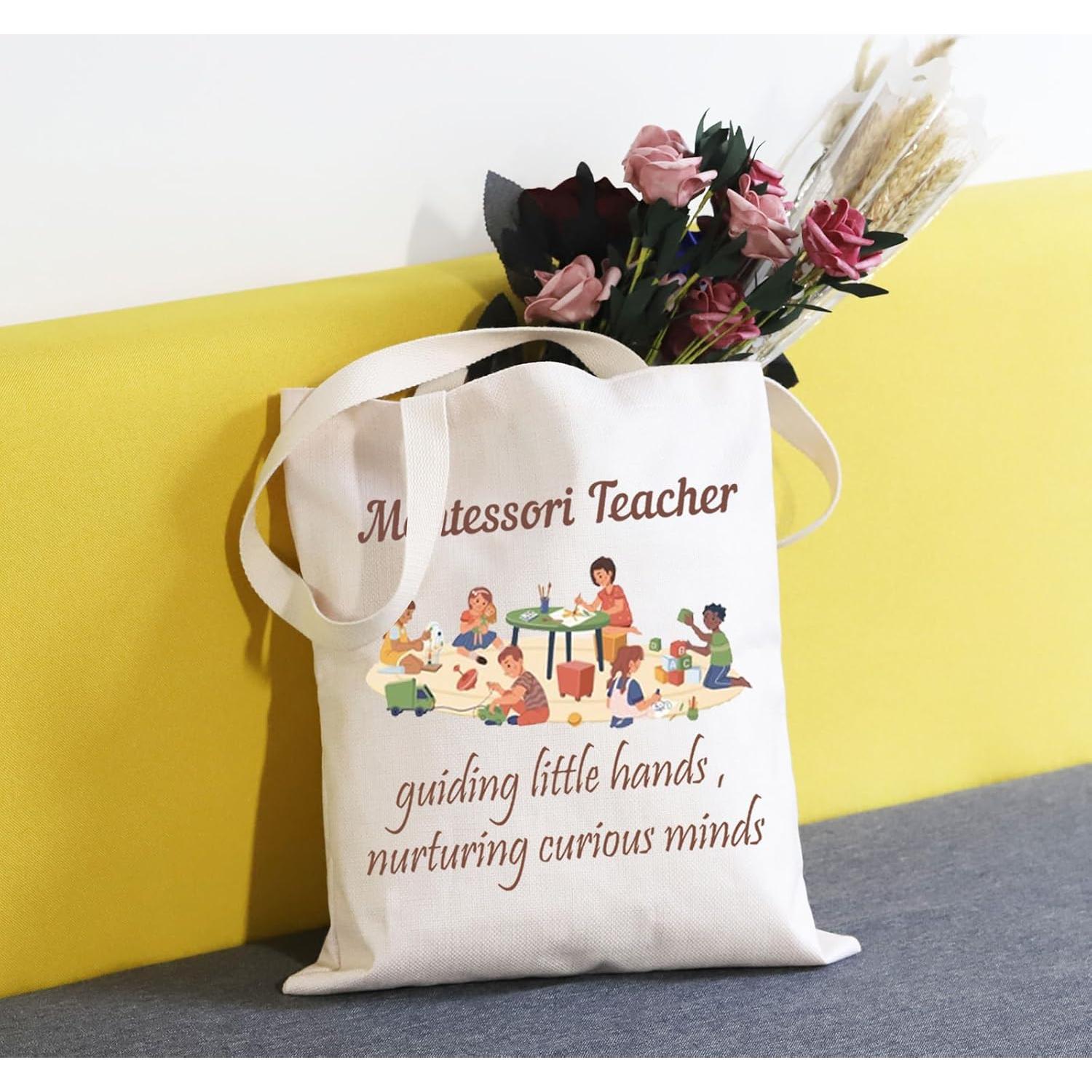 Bolsa Tote Montessori TSOTMO 32x21 cm Lona Impermeable