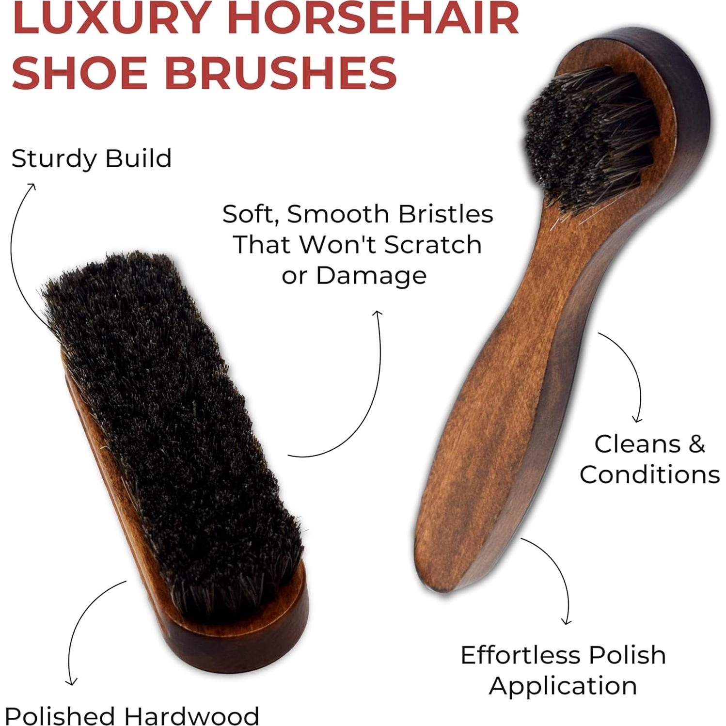 Kit de Brillo de Zapatos Kg - Pulimento Negro y Cepillos