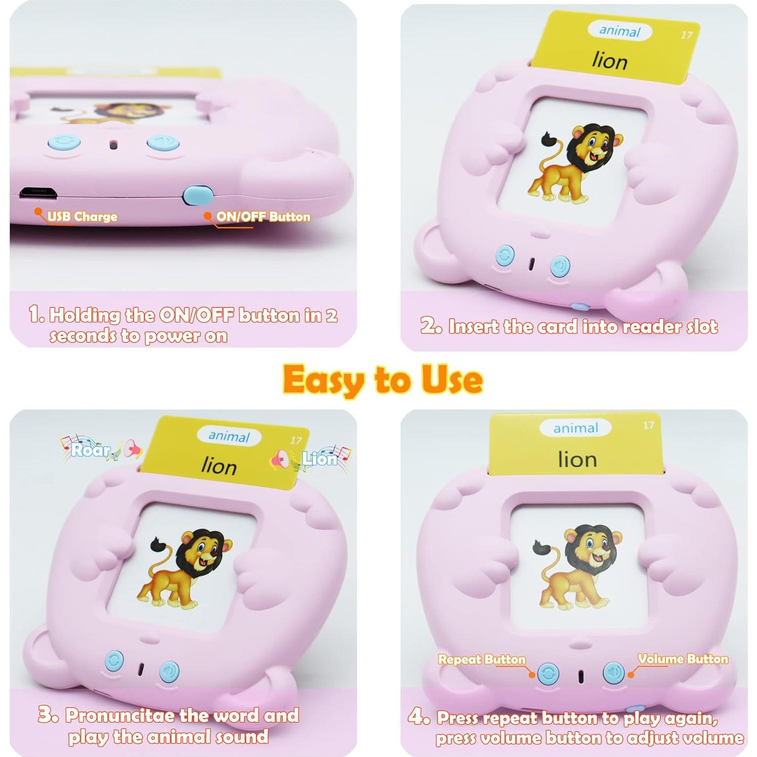 Tarjetas de Flash Interactivas MAYAPHILOS 510 Palabras Rosa