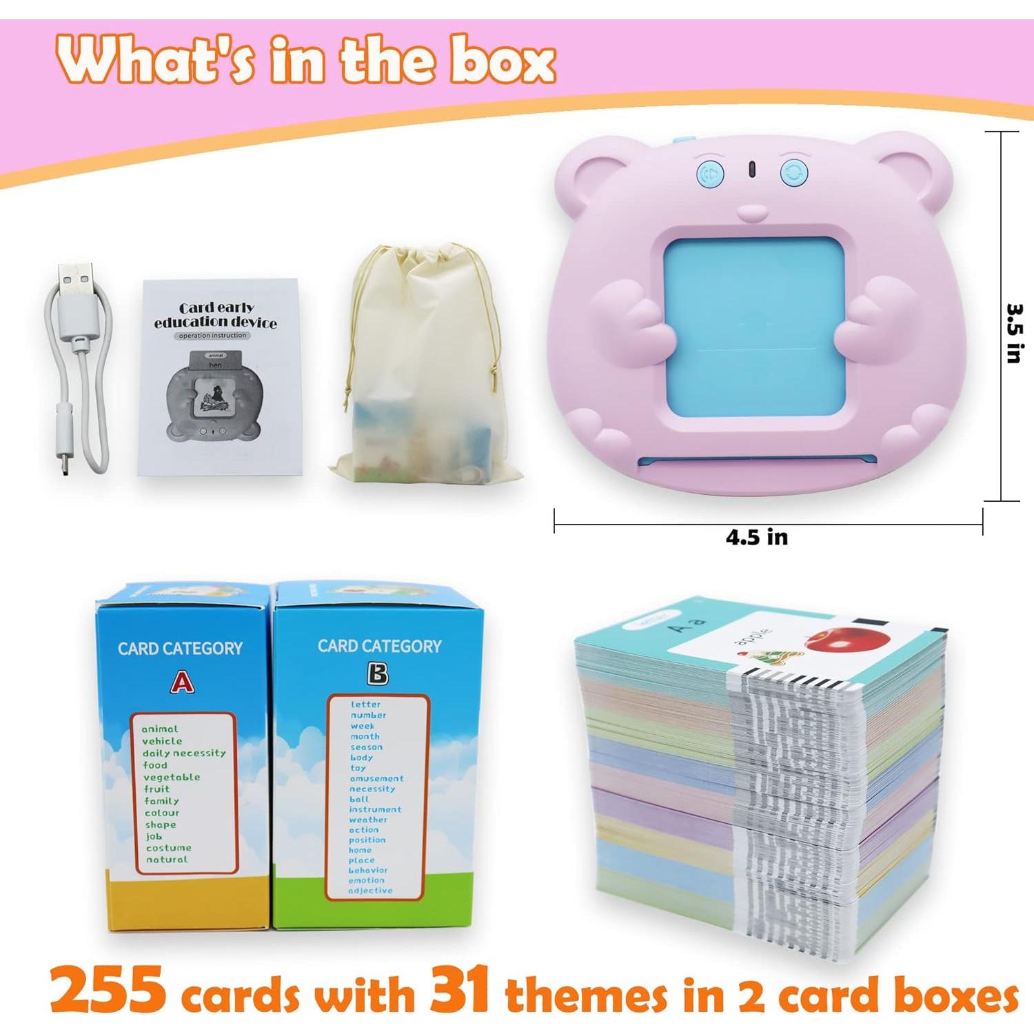 Tarjetas de Flash Interactivas MAYAPHILOS 510 Palabras Rosa