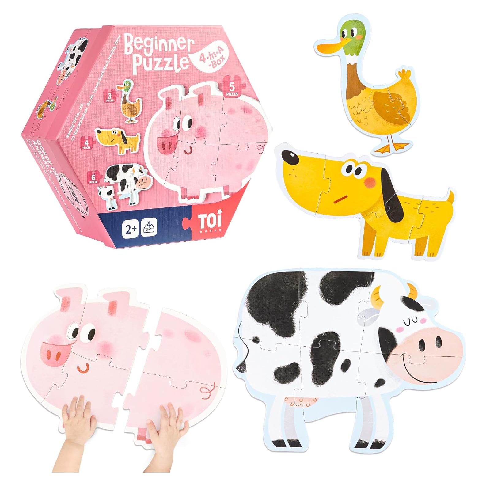 Rompecabezas Grandes TOI para Niños 2-4 Años - Animales de Granja