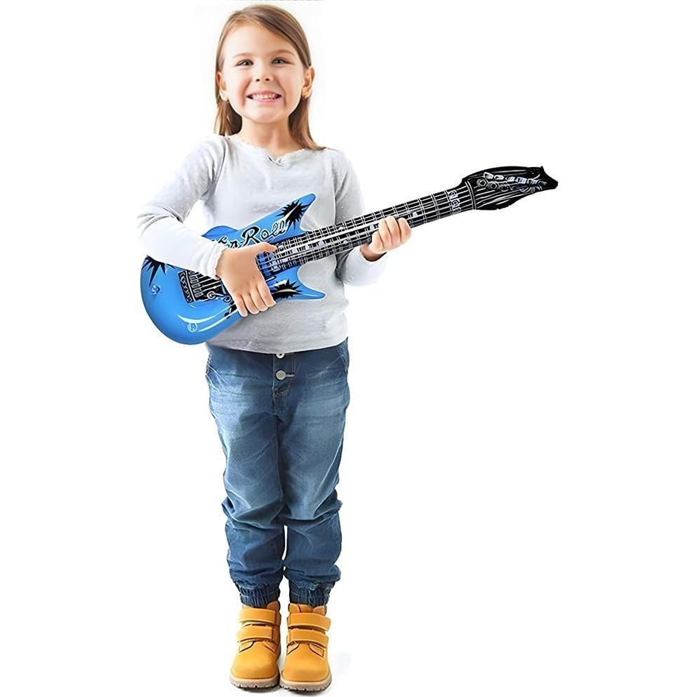 Guitarra Inflable RockStar Dream Azul 93.98 cm - Fiesta y Fotos