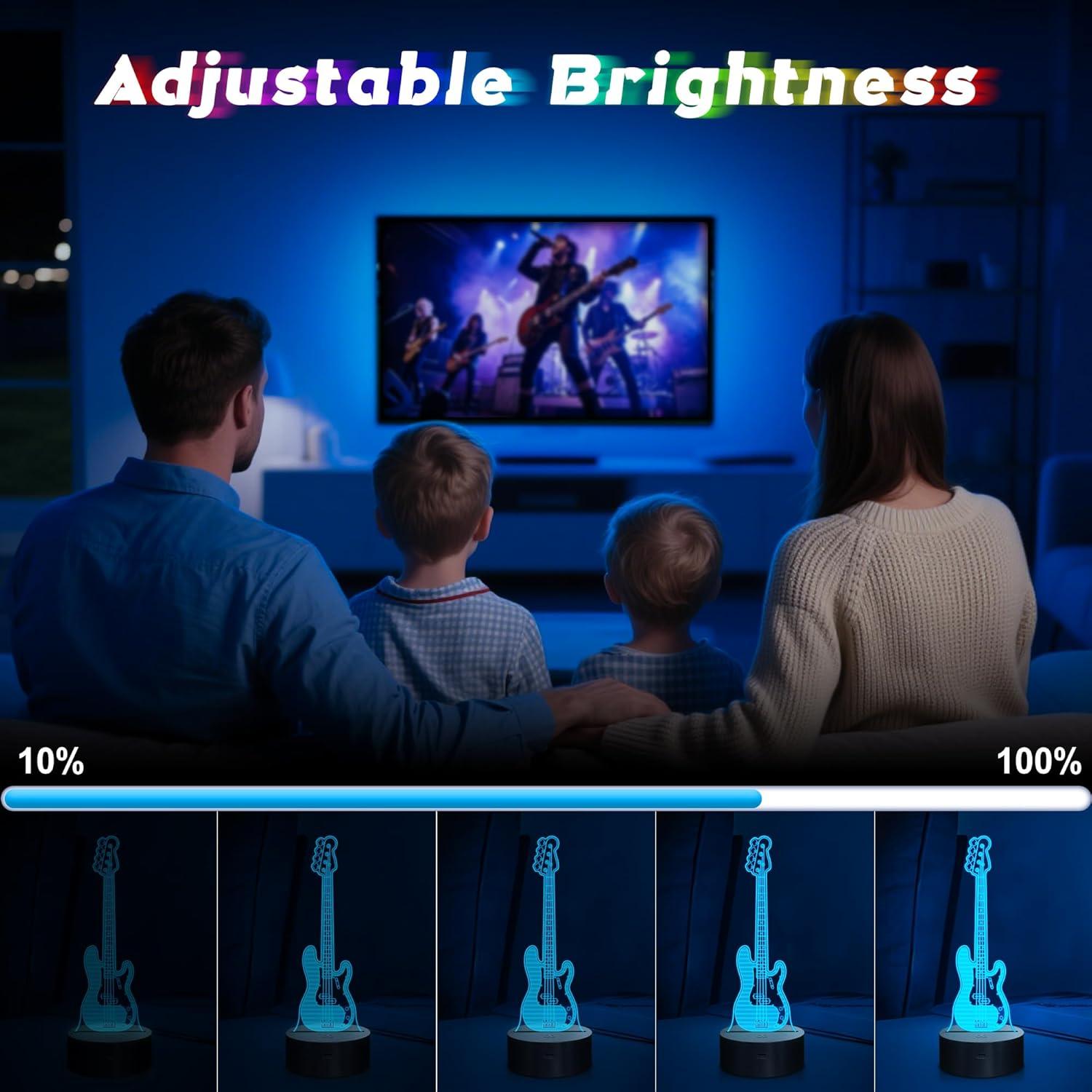 Luz Nocturna 3D LED CoolGift Mart con Control Remoto y Temporizador