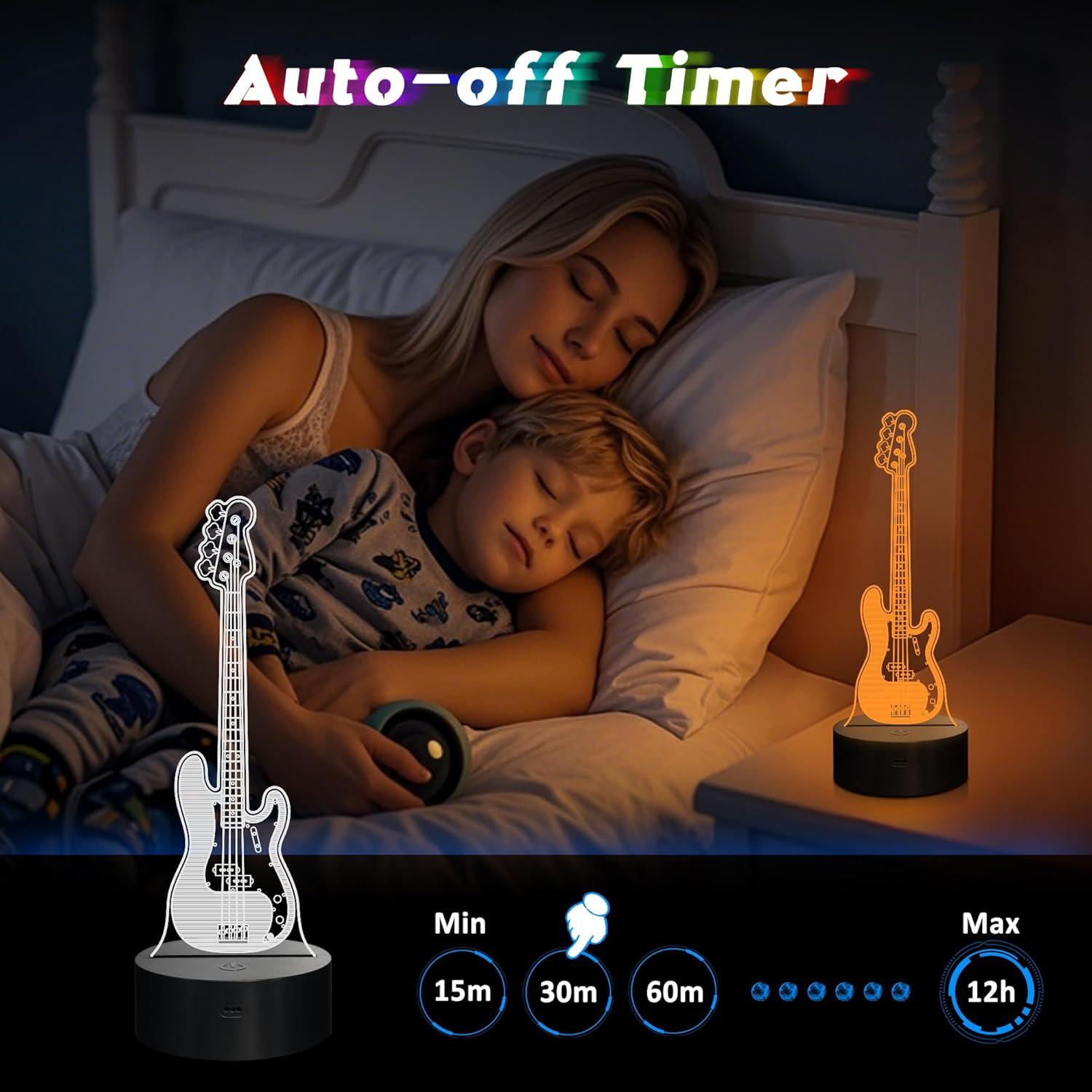 Luz Nocturna 3D LED CoolGift Mart con Control Remoto y Temporizador