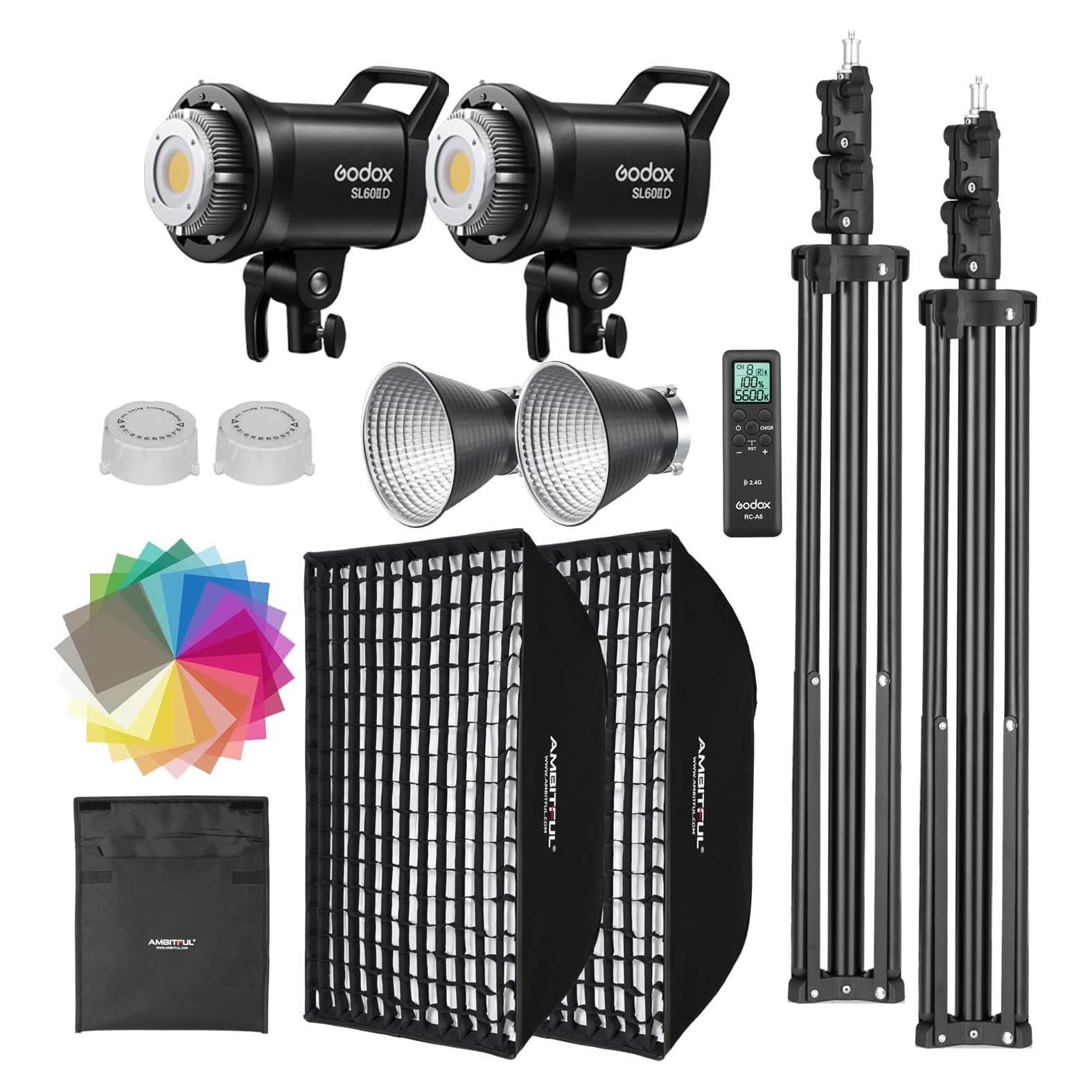 Kit de Luz LED Godox SL60II-D con Softbox y Control Remoto