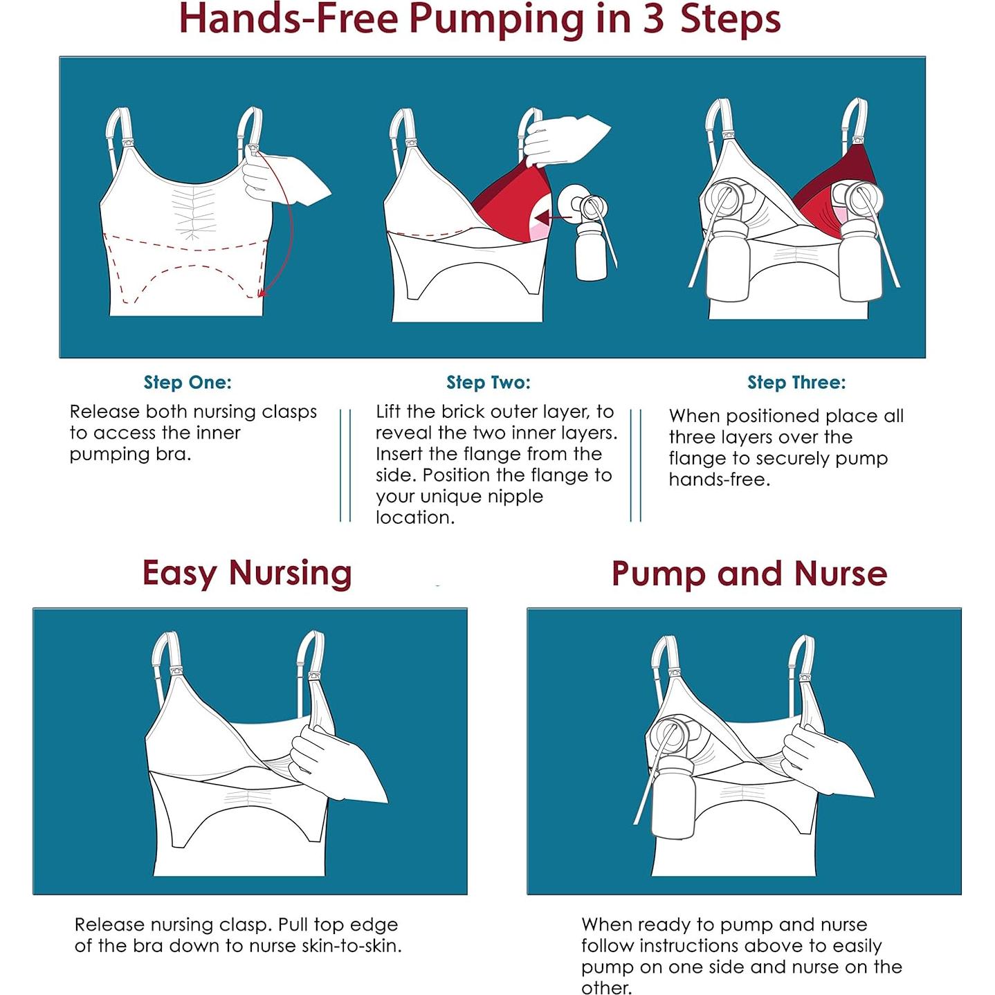 Tanque de Lactancia Pump&Nurse Rumina XS Gris Oscuro Manos Libres