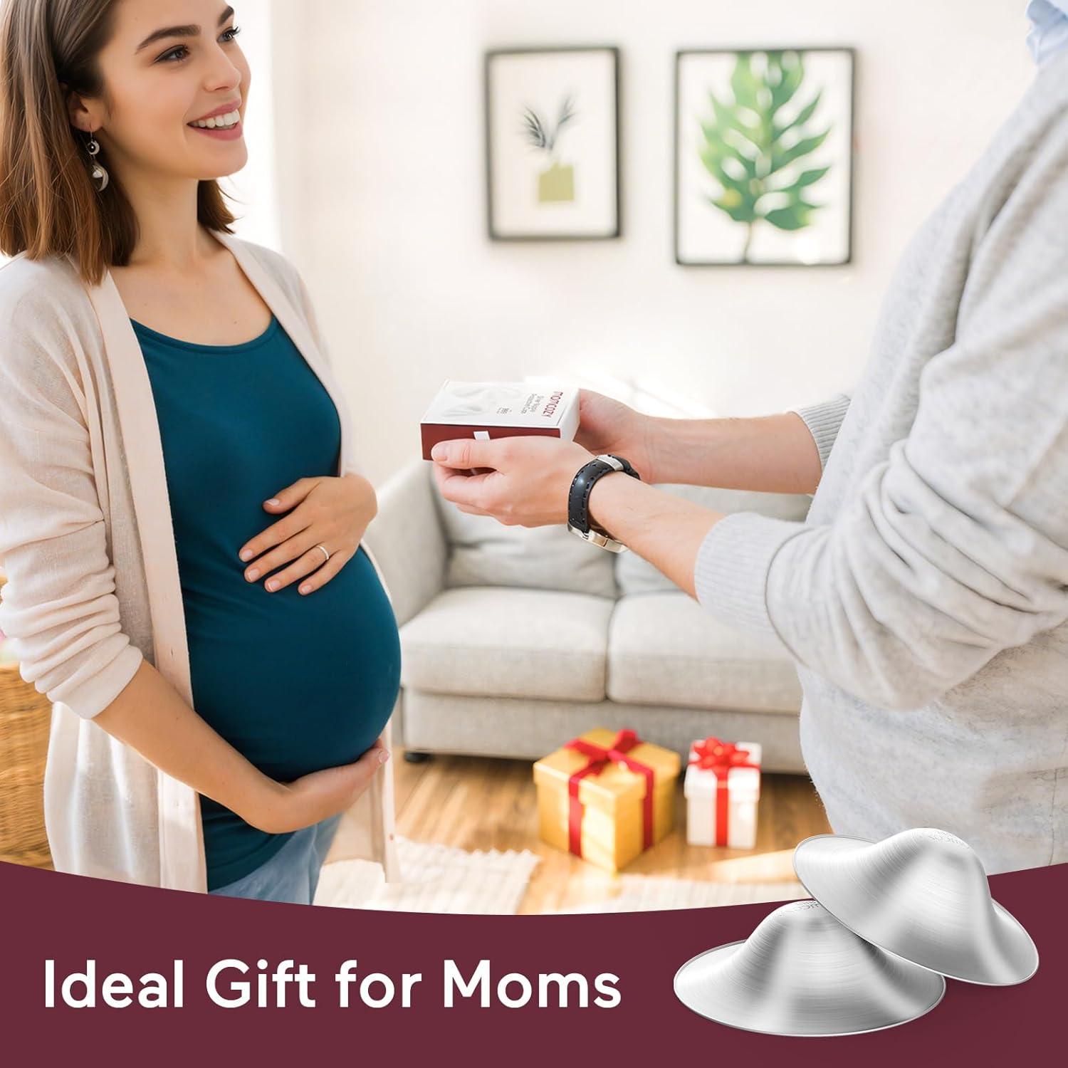 Copas de Lactancia de Plata 999 Momcozy XL, Sin Agujeros