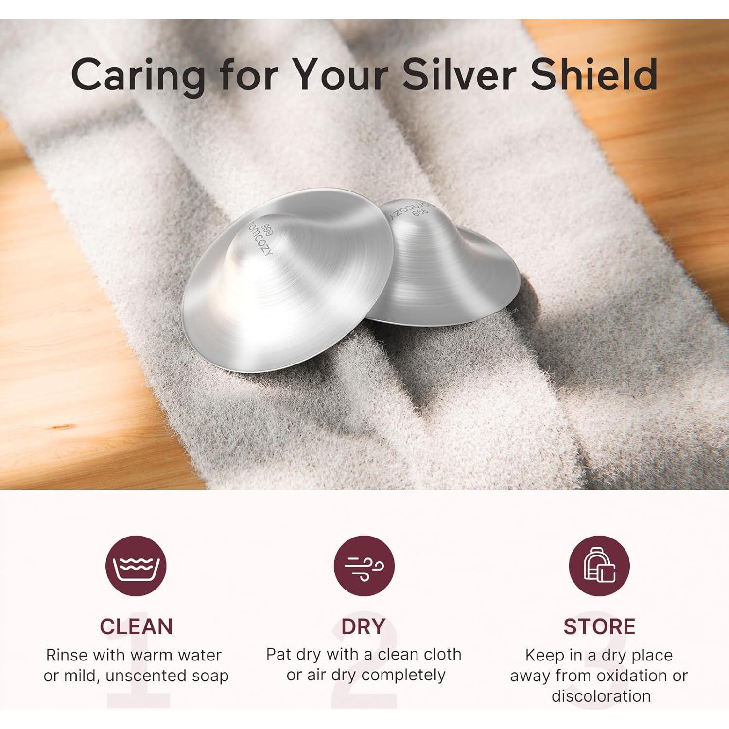 Copas de Lactancia de Plata 999 Momcozy XL, Sin Agujeros