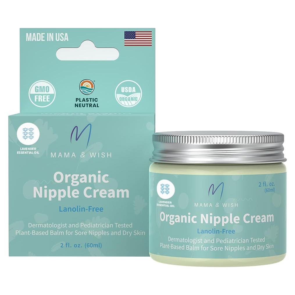 Crema de Pezón Orgánica Mama & Wish 56.7g - Alivio Lactancia