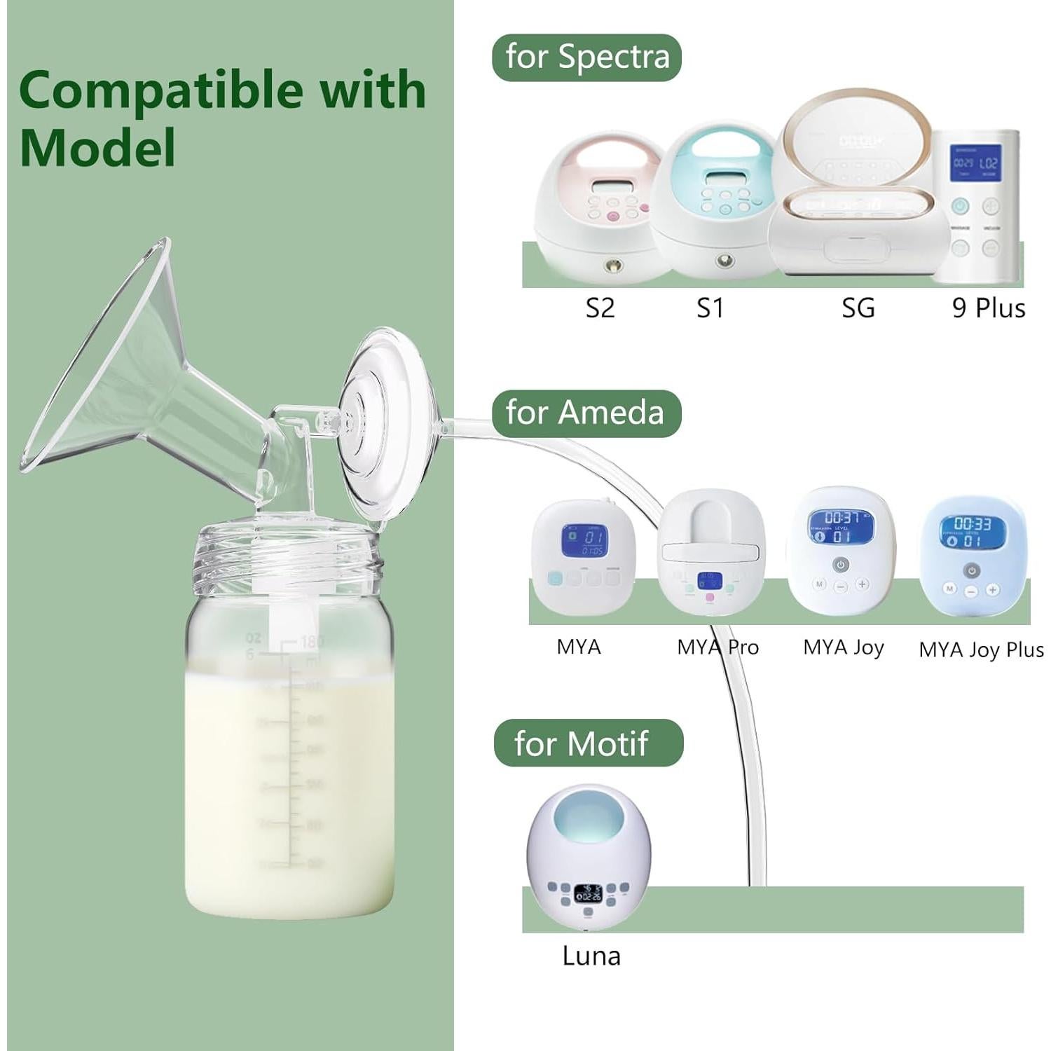 Botellas de Almacenamiento de Leche Materna BDICOVE 180ml 2 Pcs