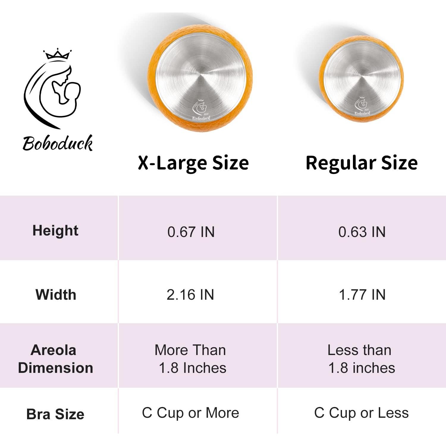 Protectores de pezones Boboduck 925 para lactancia - Tamaño Grande