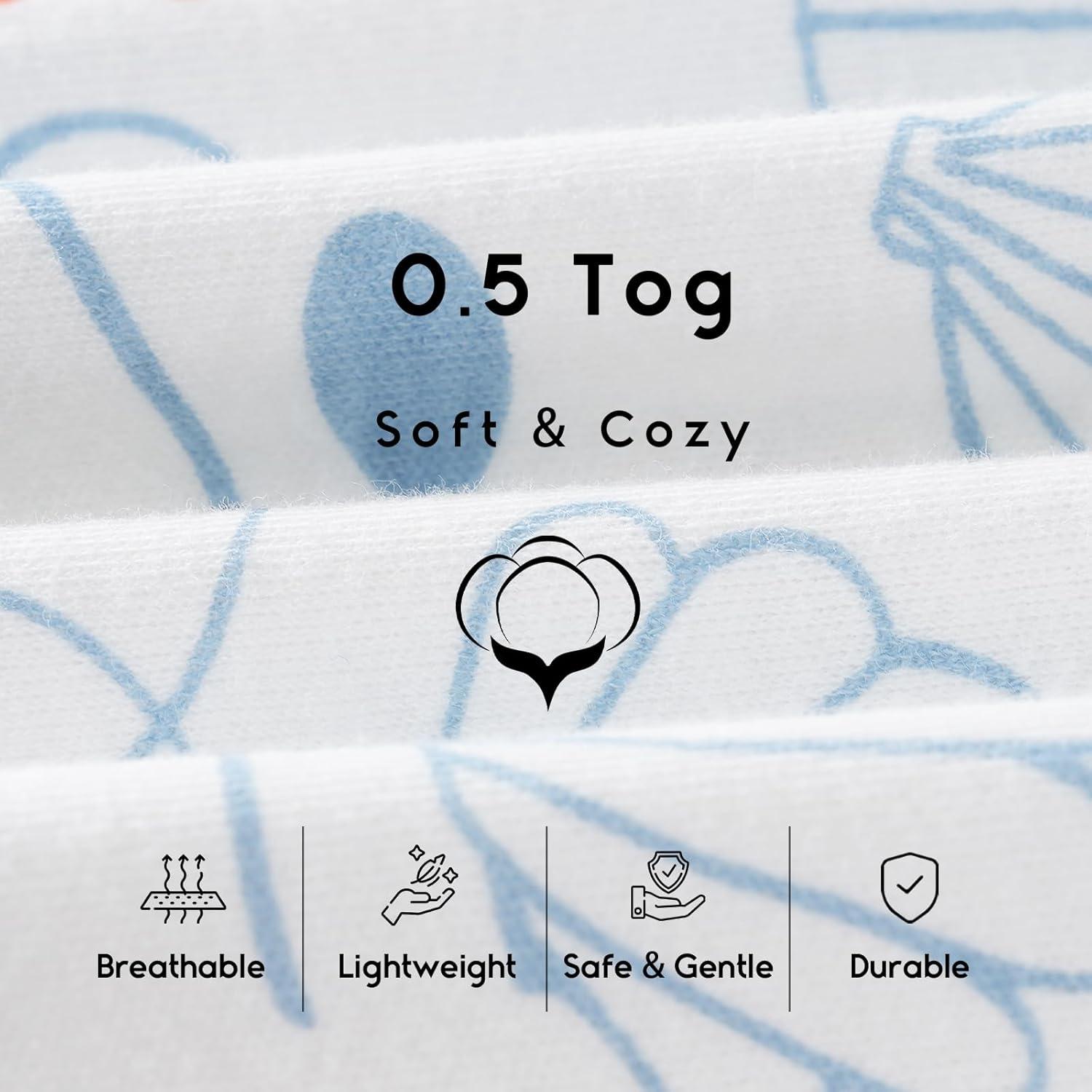 Saco de Sueño para Bebés Yoofoss 0-6 Meses 0.5 Tog Algodón