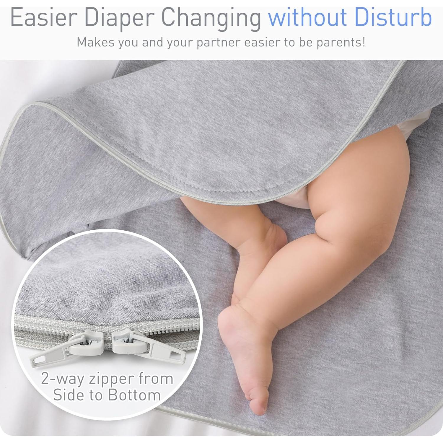 Saco de Envoltura Transicional Knirose Algodón Gris 0-3 Meses