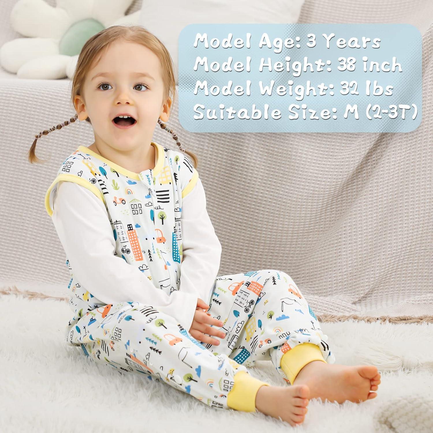 Saco de dormir WONDAY para bebés 12-24 meses con pies