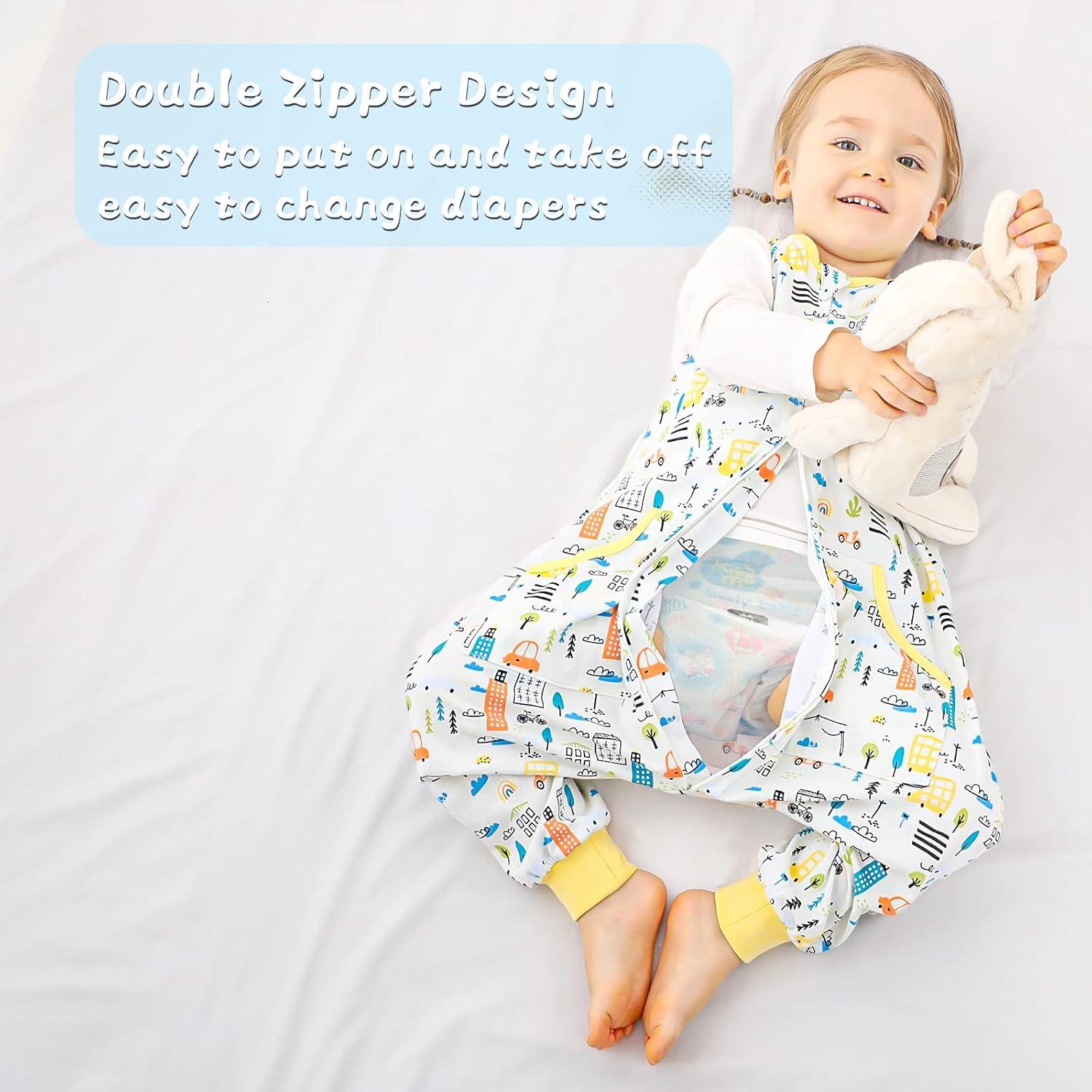 Saco de dormir WONDAY para bebés 12-24 meses con pies