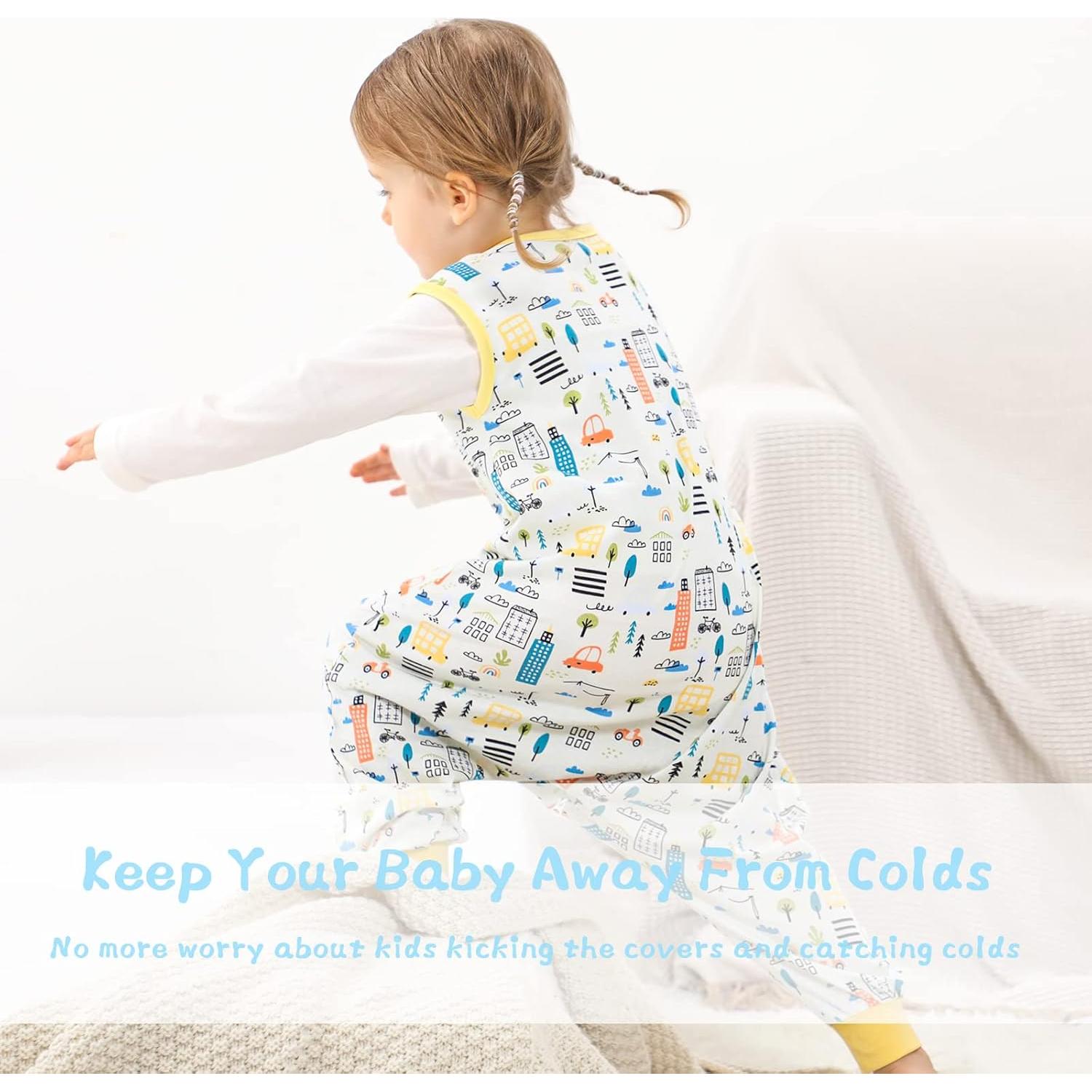 Saco de dormir WONDAY para bebés 12-24 meses con pies