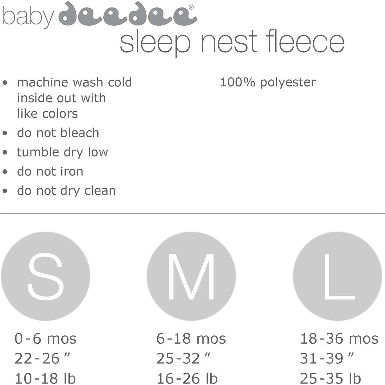 Saco de Dormir Polar Baby Deedee Sleep Nest 0-6 Meses Gris