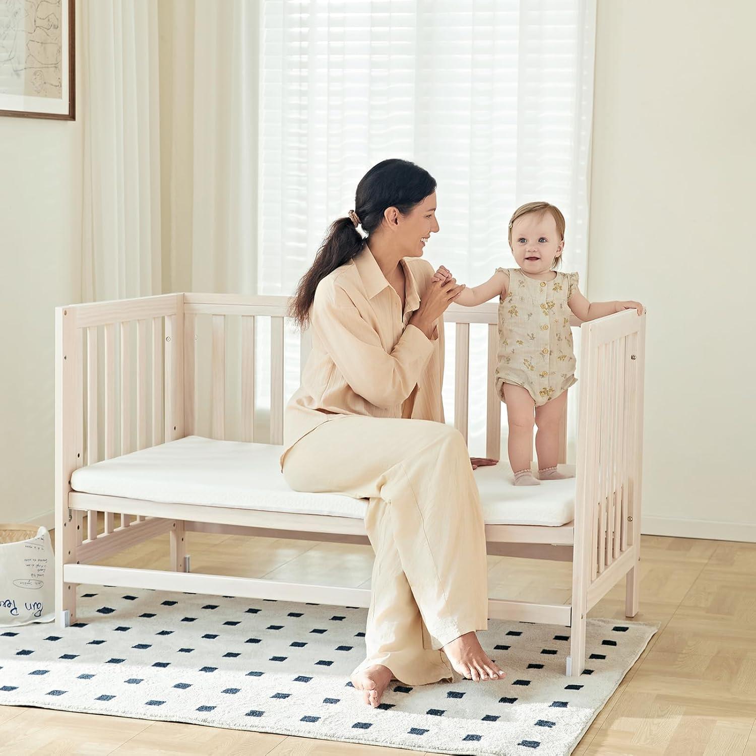 Cuna Convertible 6 en 1 Mamazing EvoNest Beige Madera