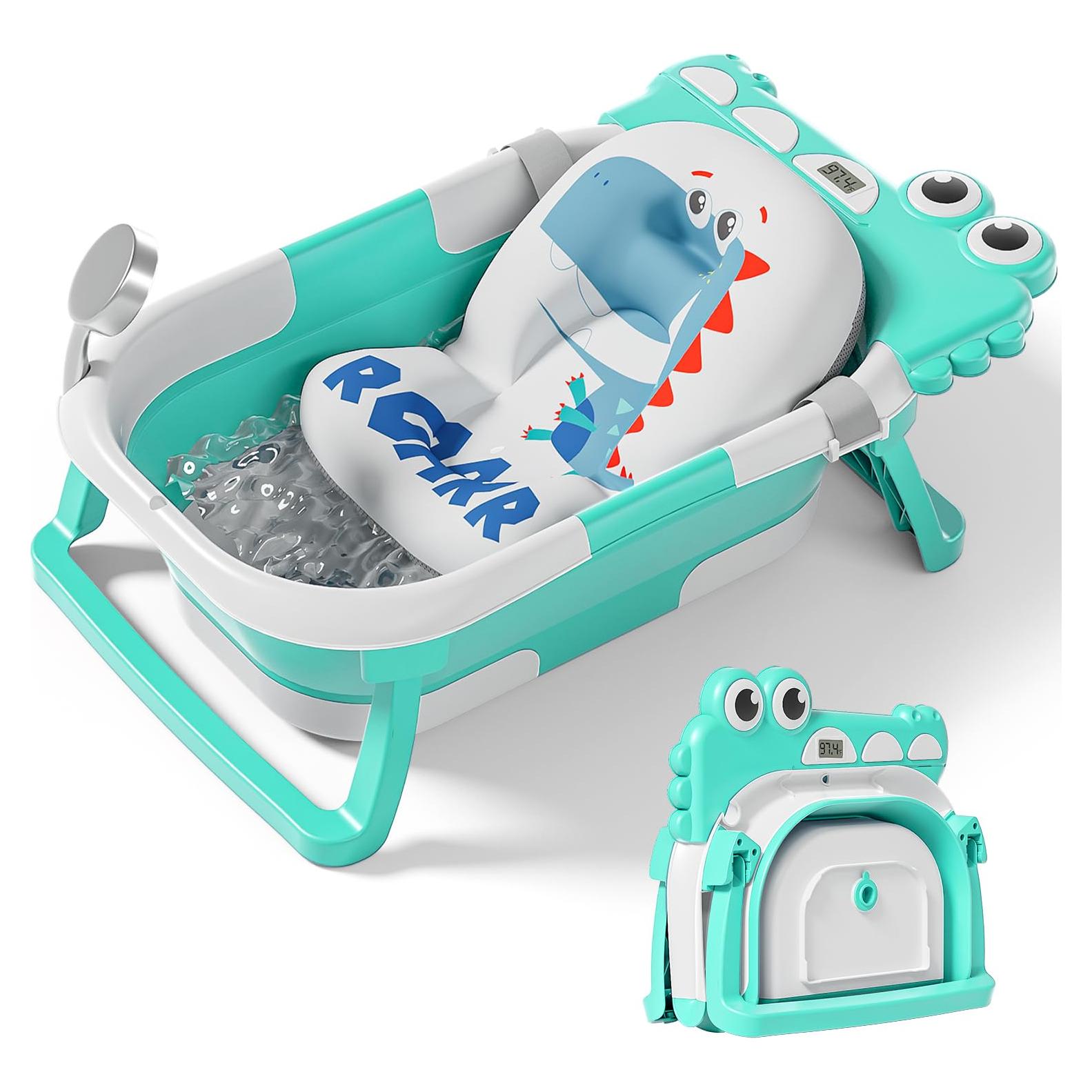 Bañera Plegable para Bebés TPN con Cojín y Termómetro